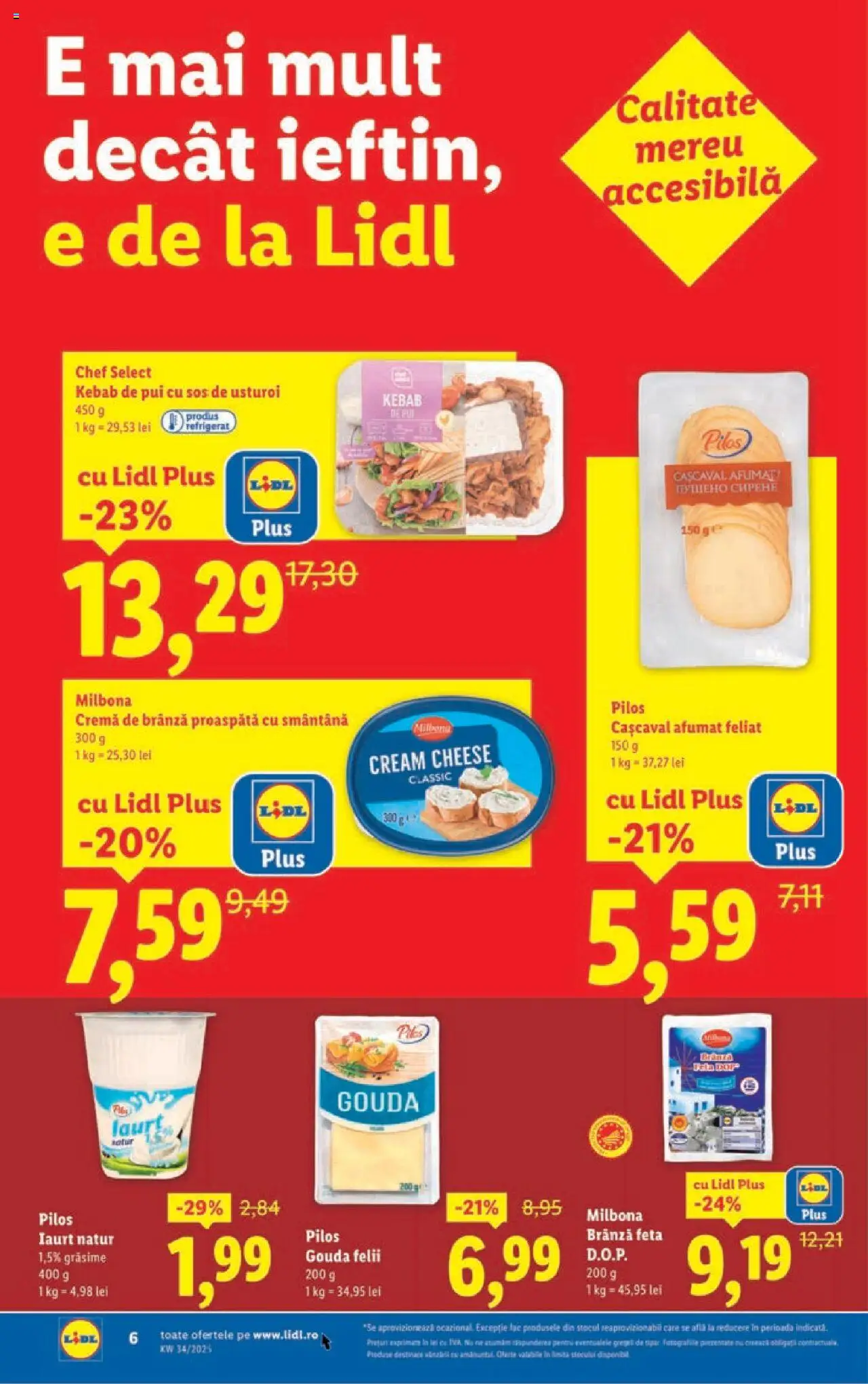Catalog LIDL 18 - 23 August 2025 | Pagina 6 | Produse: Toplar, Cremă de brânză, Smântână, Gouda