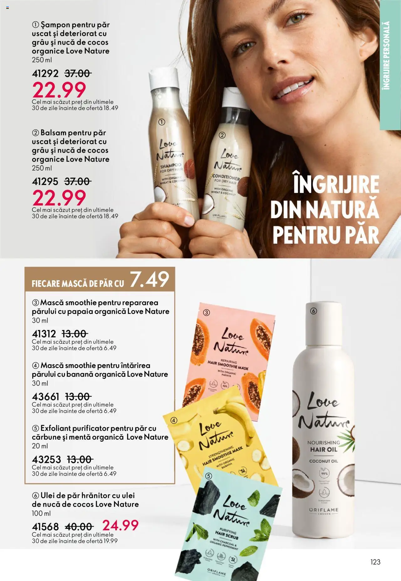 Catalog Oriflame 10 - 29 Septembrie 2025 | Pagina 123 | Produse: Exfoliant, Șampon, Mască de păr, Smoothie