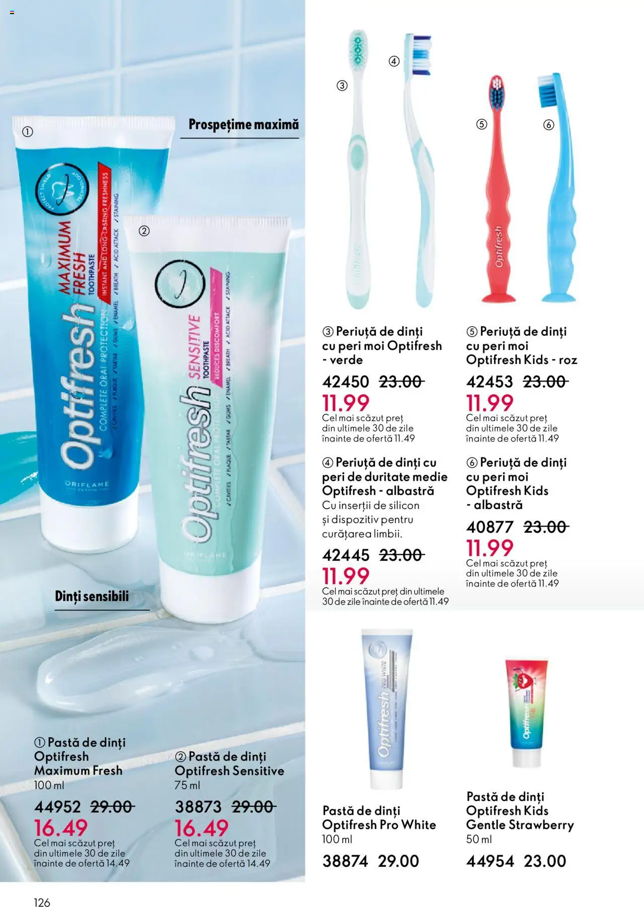 Catalog Oriflame 10 - 29 Septembrie 2025 | Pagina 126 | Produse: Pastă de dinți, Periuță de dinți