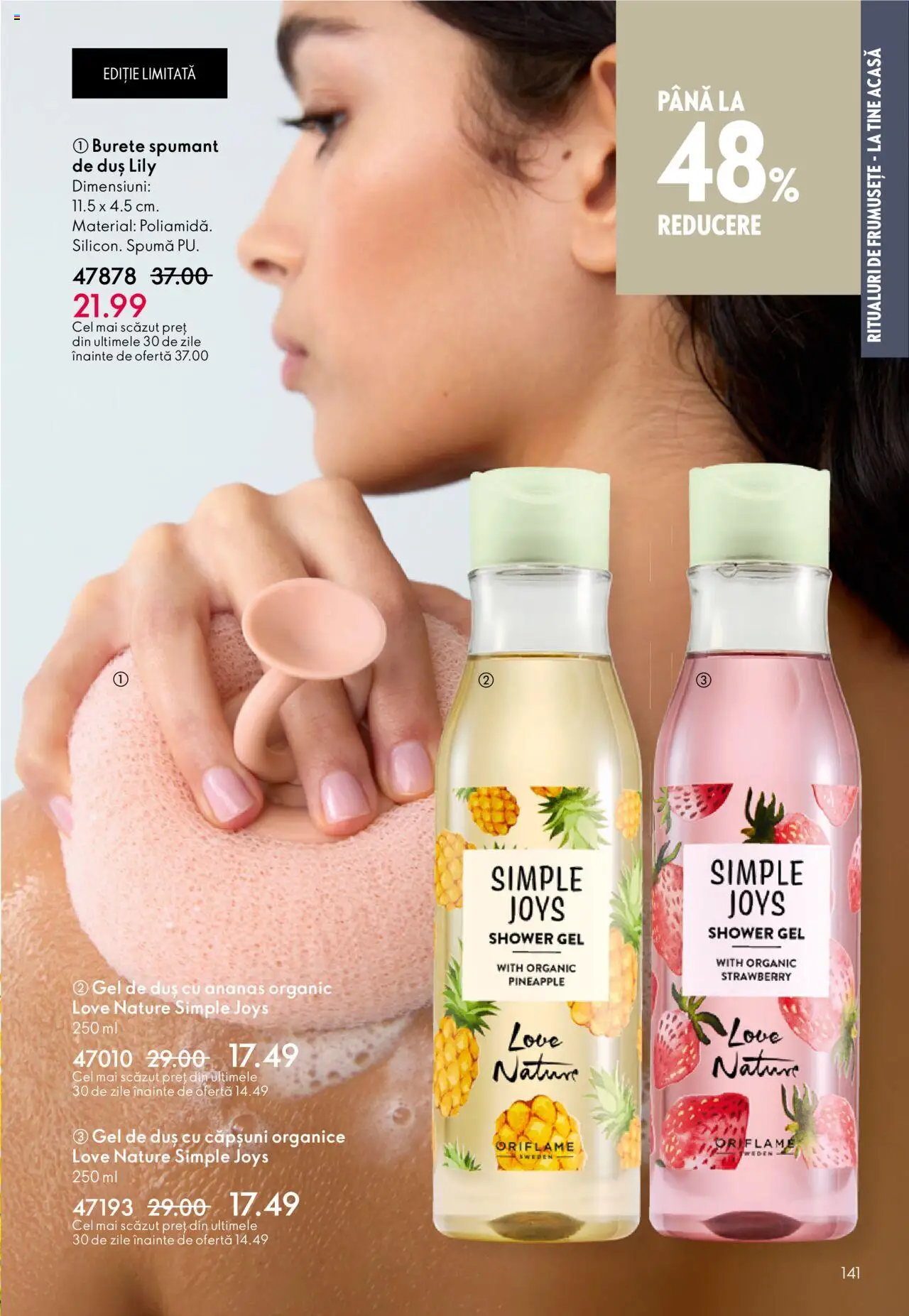 Catalog Oriflame 10 - 29 Septembrie 2025 | Pagina 141 | Produse: Burete, Gel de duș, Ananas, Căpșuni
