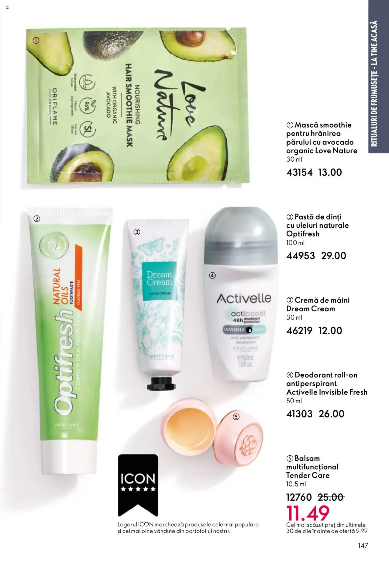 Catalog Oriflame 10 - 29 Septembrie 2025 | Pagina 147 | Produse: Cremă de mâini, Deodorant, Antiperspirant, Avocado