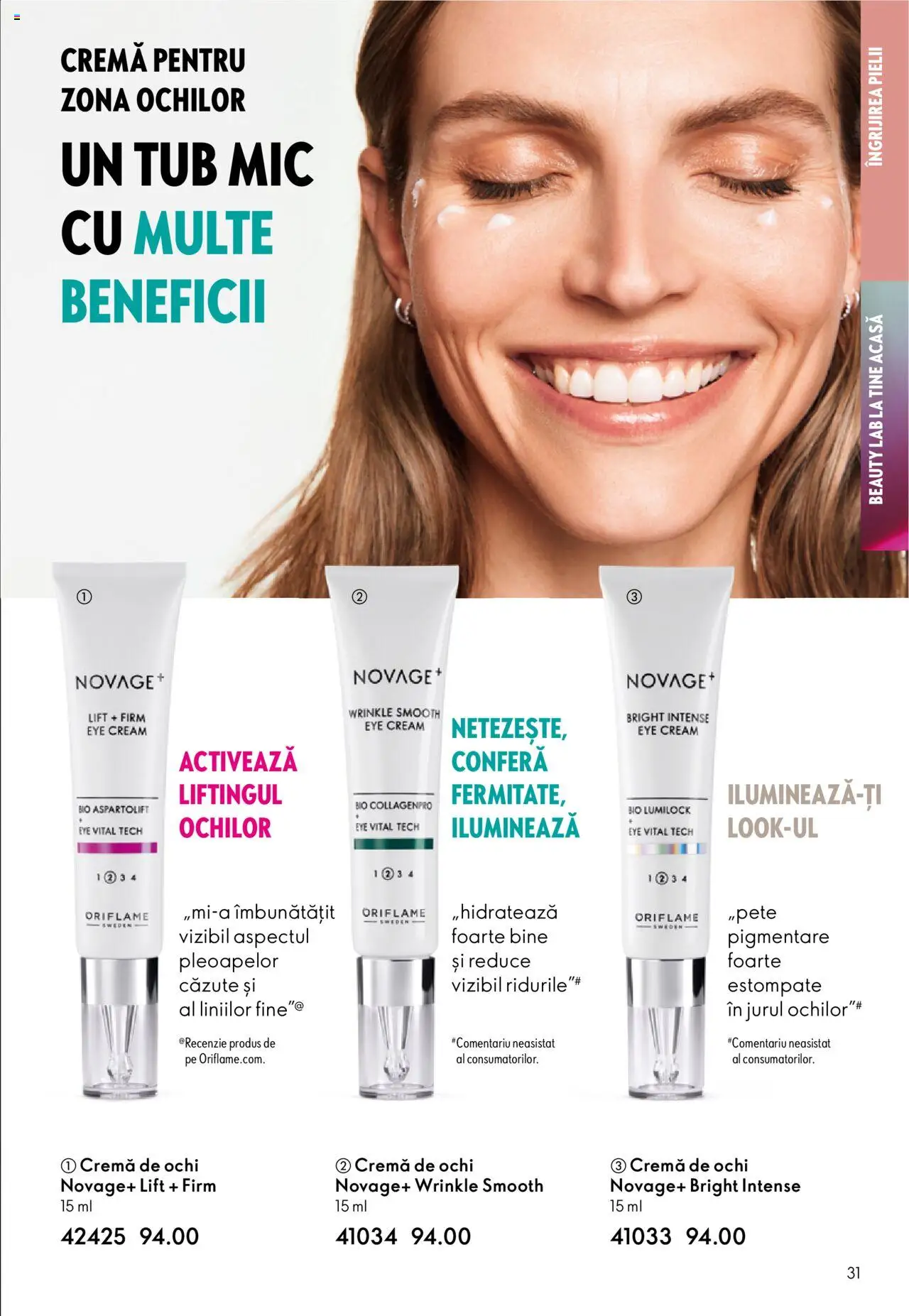 Catalog Oriflame 10 - 29 Septembrie 2025 | Pagina 31 | Produse: Şerit ödül, Cremă