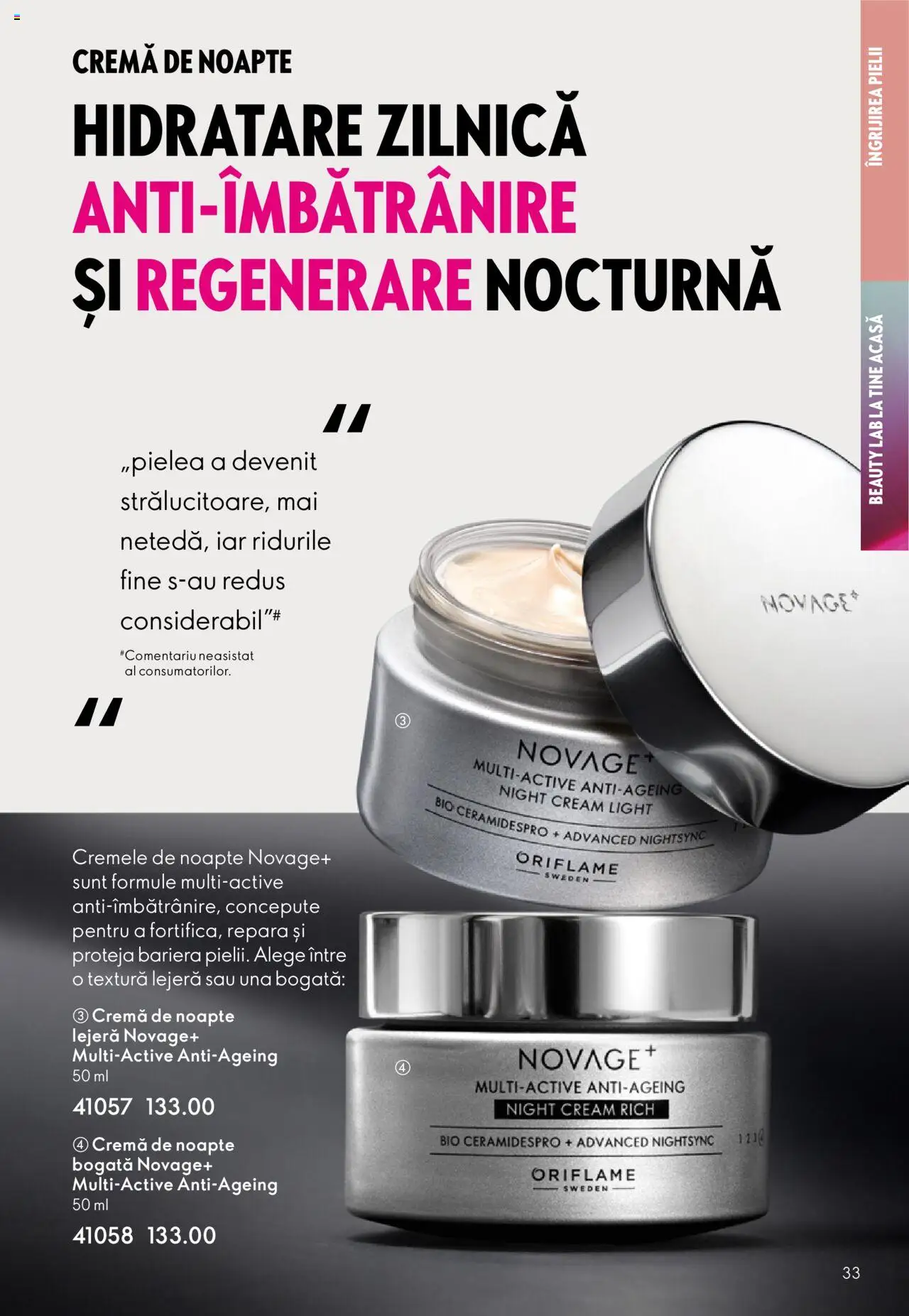 Catalog Oriflame 10 - 29 Septembrie 2025 | Pagina 33 | Produse: Şerit ödül, Cremă de noapte, Cremă