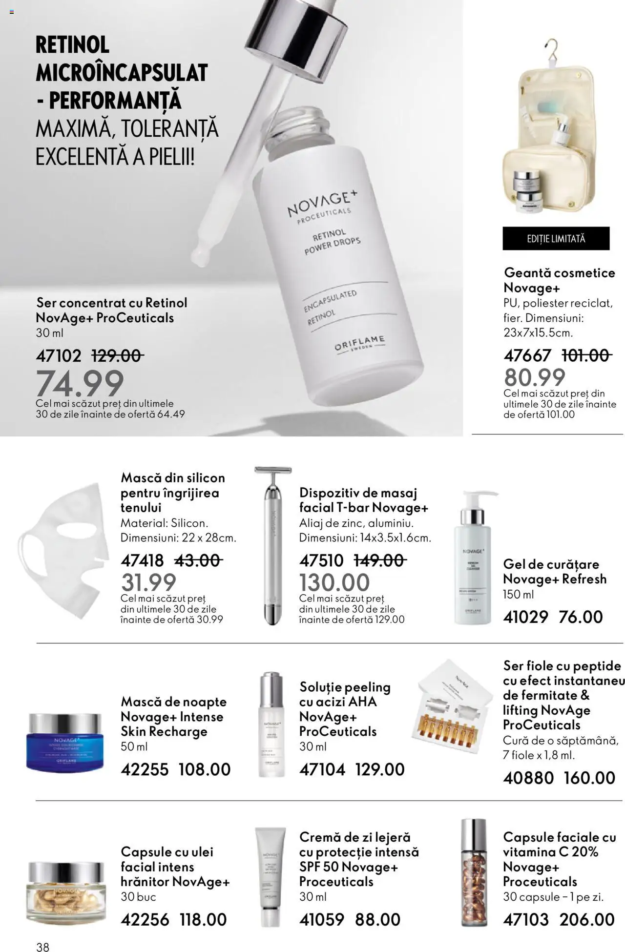 Catalog Oriflame 10 - 29 Septembrie 2025 | Pagina 38 | Produse: Gel de curățare, Geantă, Peeling, Ulei