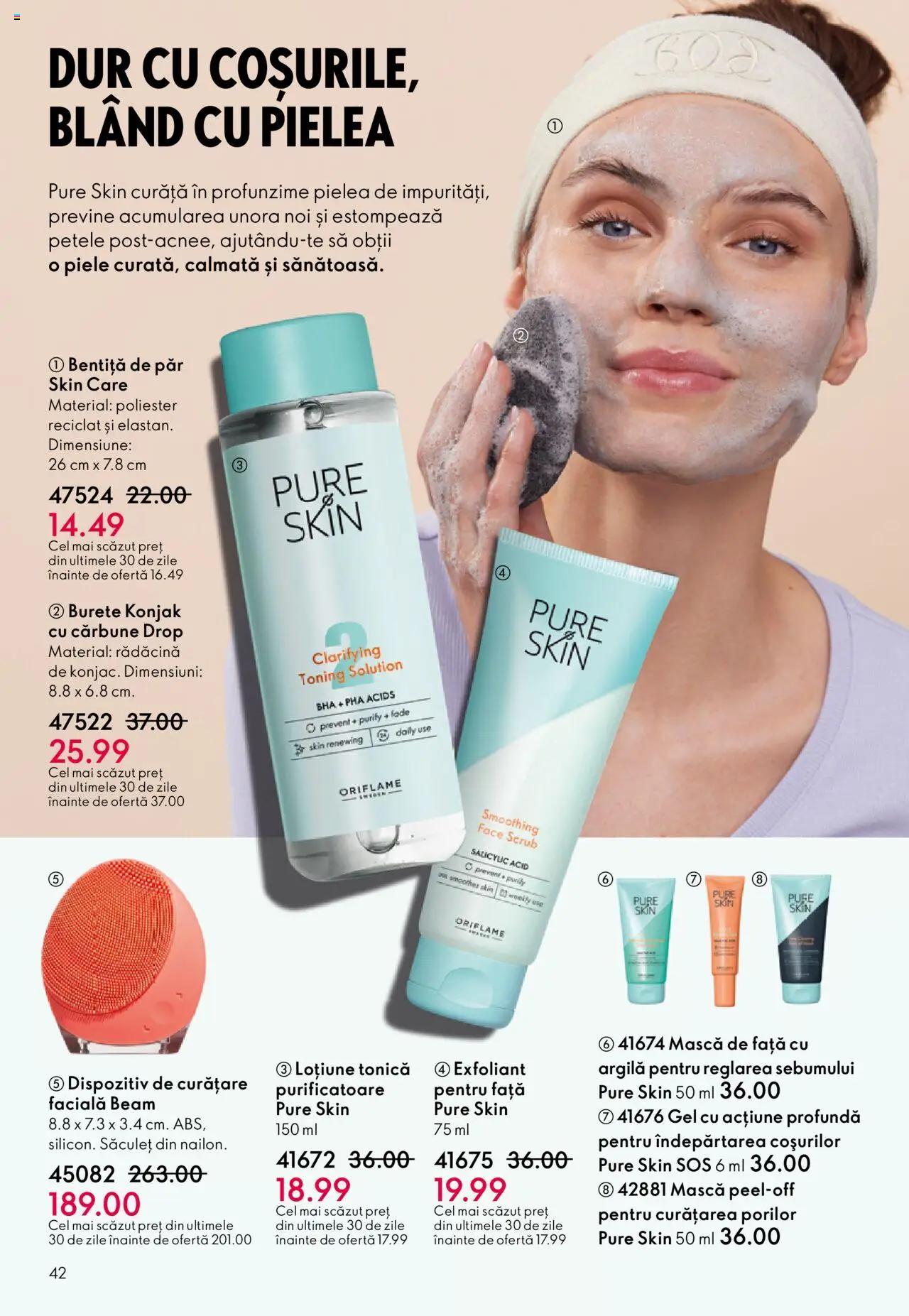 Catalog Oriflame 10 - 29 Septembrie 2025 | Pagina 42 | Produse: Bentiță de păr, Exfoliant, Burete, Sos