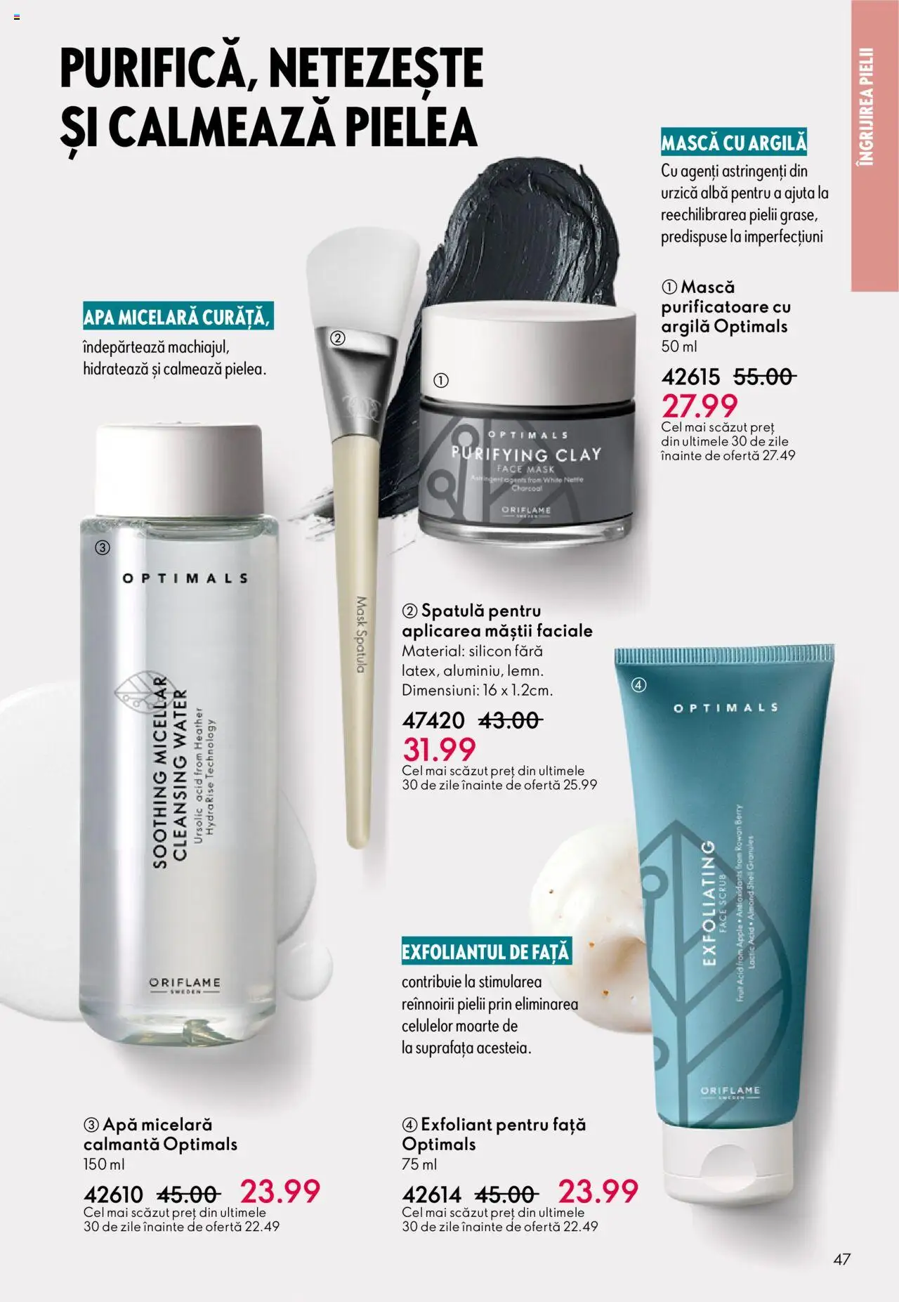 Catalog Oriflame 10 - 29 Septembrie 2025 | Pagina 47 | Produse: Exfoliant, Scrub, Apă micelară, Apă
