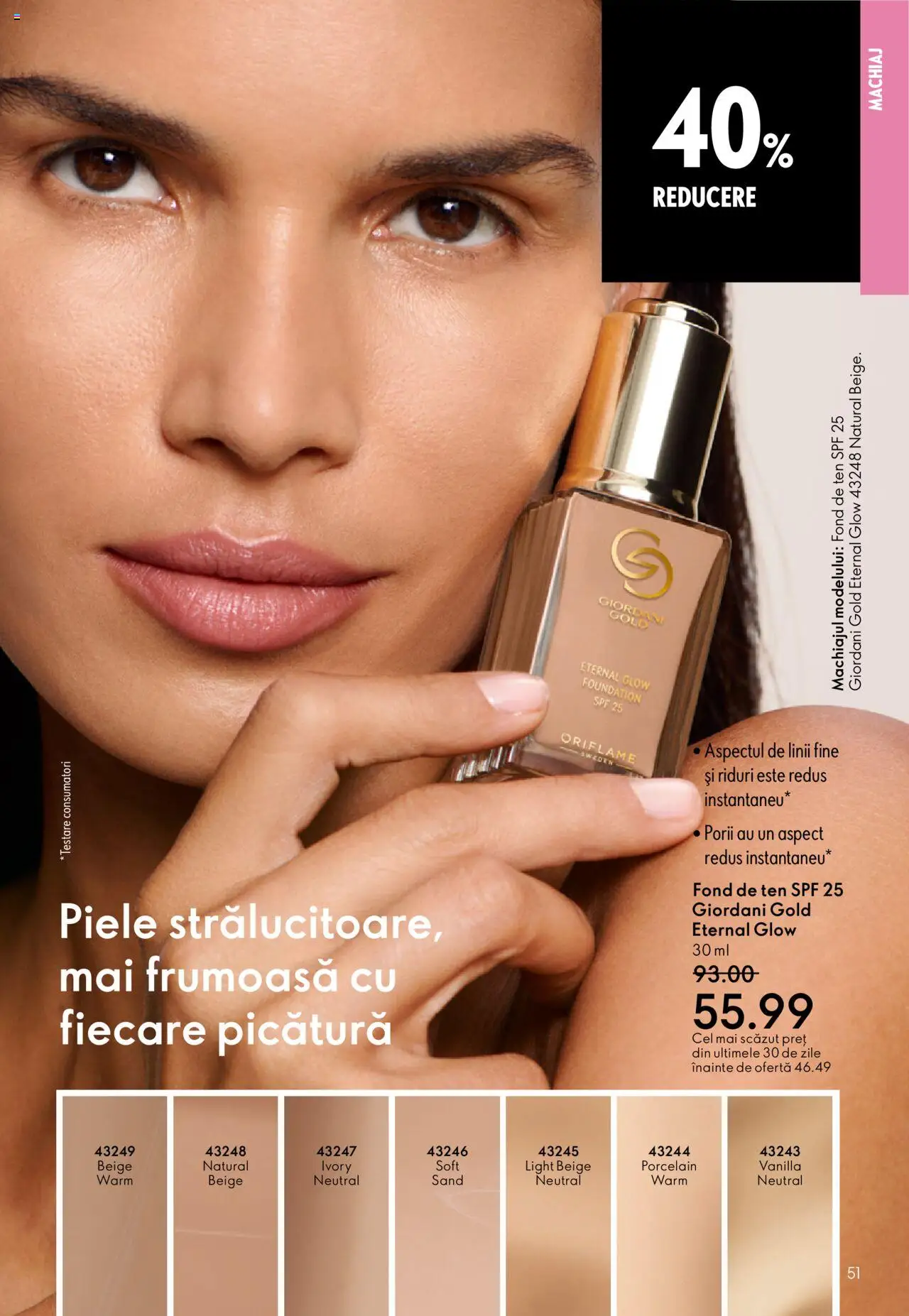 Catalog Oriflame 10 - 29 Septembrie 2025 | Pagina 51 | Produse: Fond de ten, Machiaj