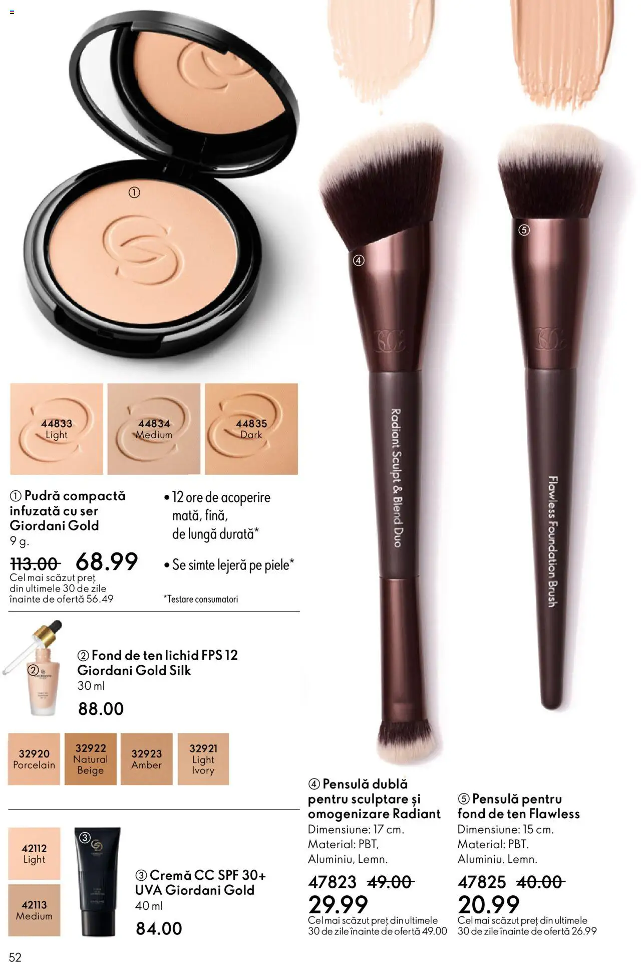 Catalog Oriflame 10 - 29 Septembrie 2025 | Pagina 52 | Produse: Fond de ten, Pudră, Cremă