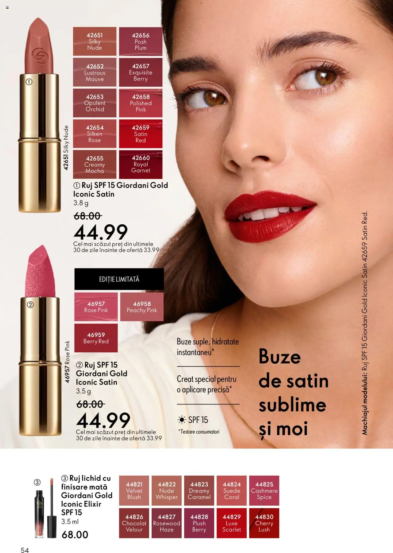 Catalog Oriflame 10 - 29 Septembrie 2025 | Pagina 54 | Produse: Elixir, Blush, Ruj