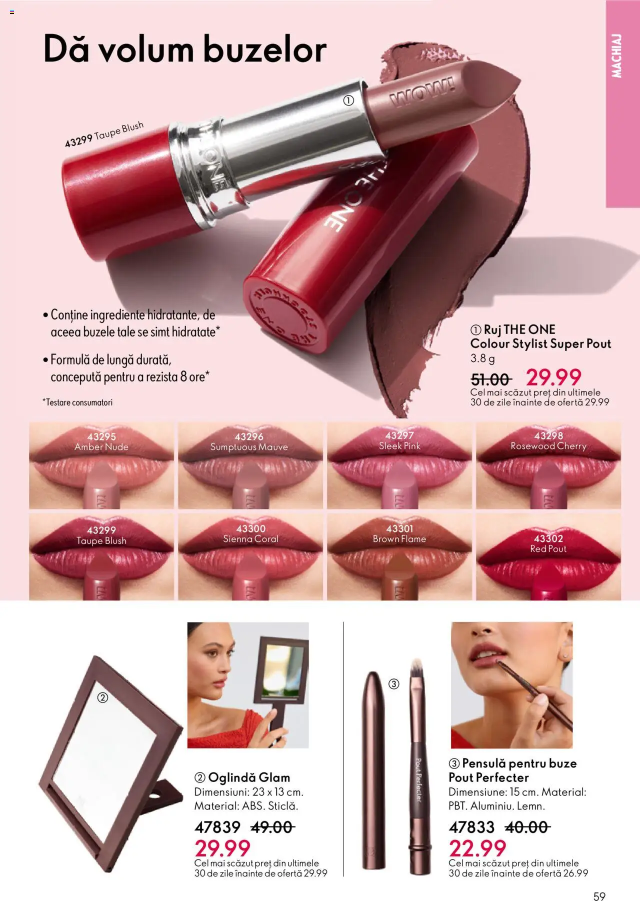 Catalog Oriflame 10 - 29 Septembrie 2025 | Pagina 59 | Produse: Oglindă, Machiaj, Blush, Ruj