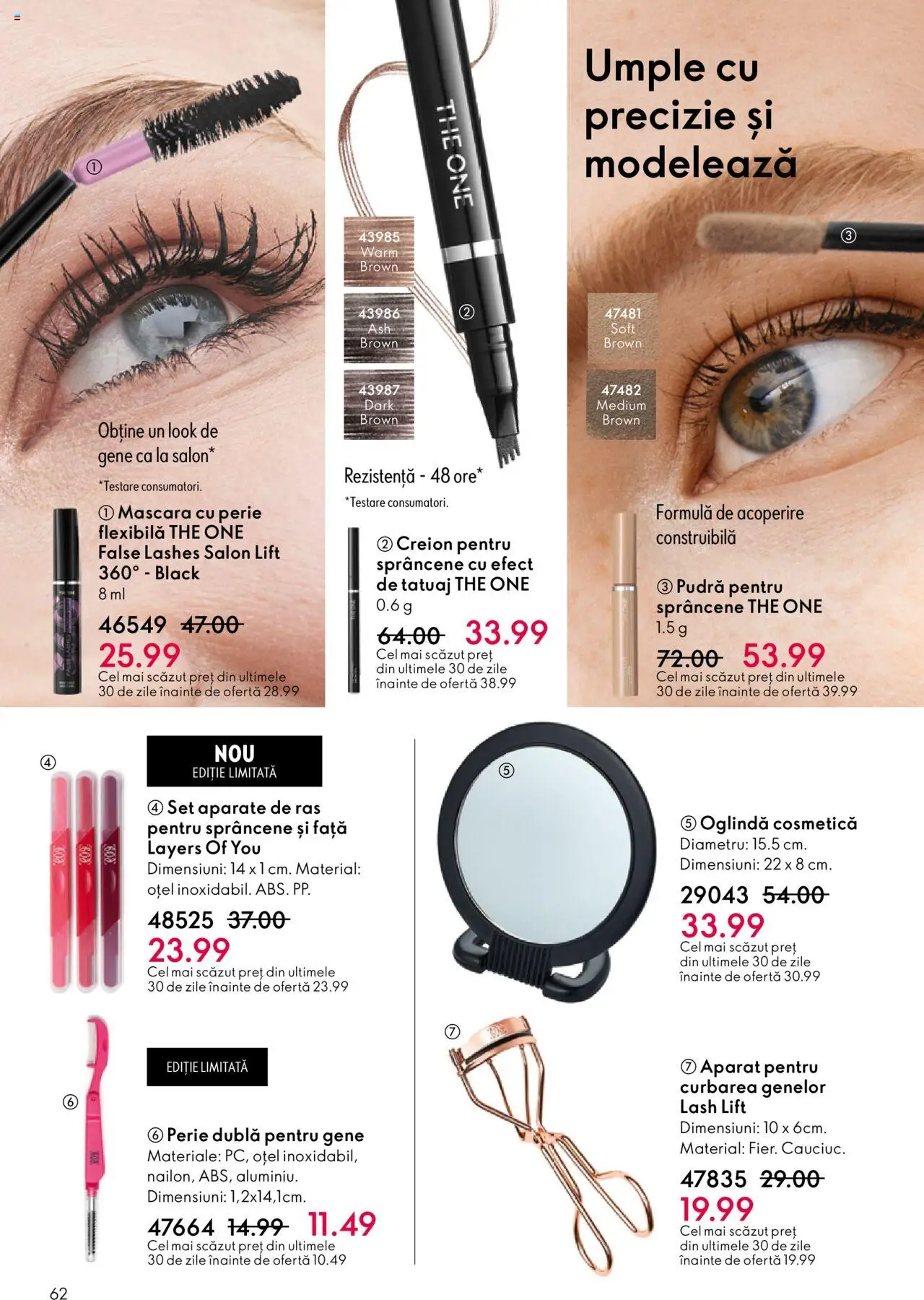 Catalog Oriflame 10 - 29 Septembrie 2025 | Pagina 62 | Produse: Oglindă, Pudră, Perie, Mascara