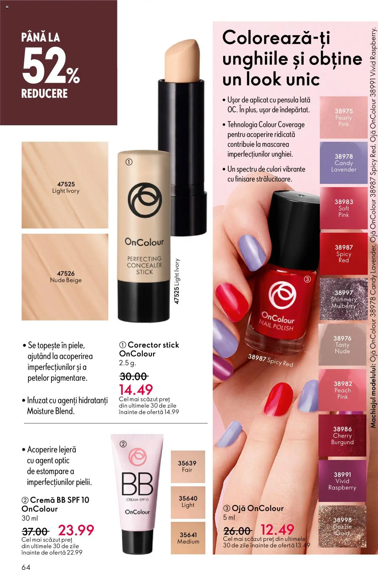 Catalog Oriflame 10 - 29 Septembrie 2025 | Pagina 64 | Produse: Concealer, Cremă, Ojă