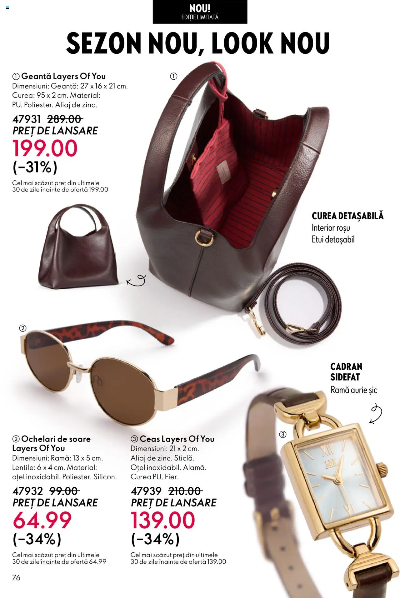 Catalog Oriflame 10 - 29 Septembrie 2025 | Pagina 76 | Produse: Ochelari, Curea, Geantă, Ochelari de soare