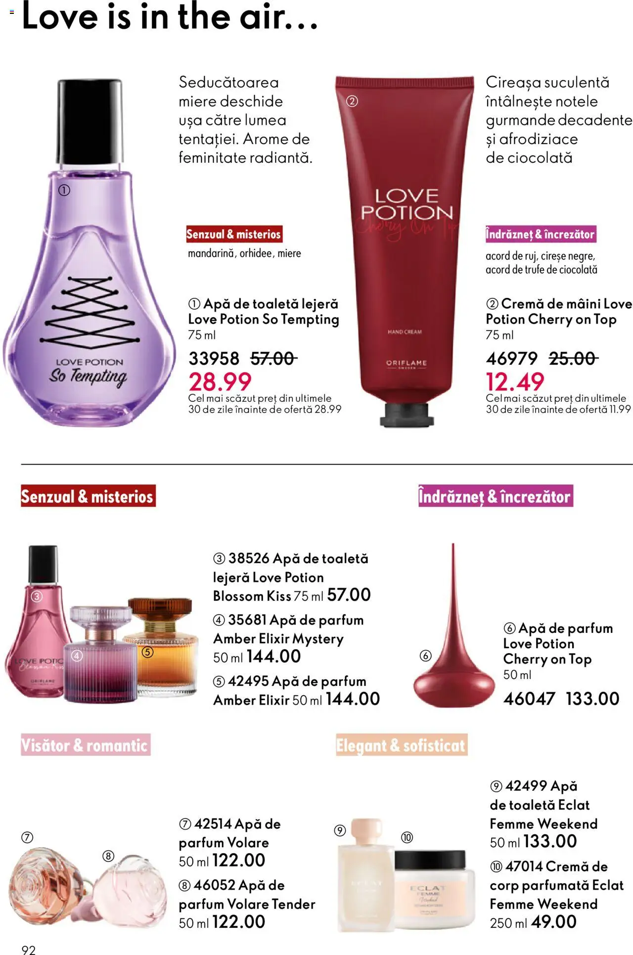 Catalog Oriflame 10 - 29 Septembrie 2025 | Pagina 92 | Produse: Top, Toaletă, Cremă de mâini, Apă