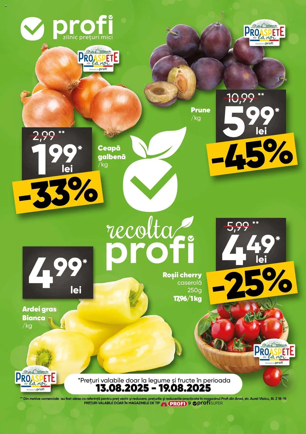 Catalog Profi 13 - 18 August 2025 | Pagina 1 | Produse: Mici, Roșii, Ceapă, Legume