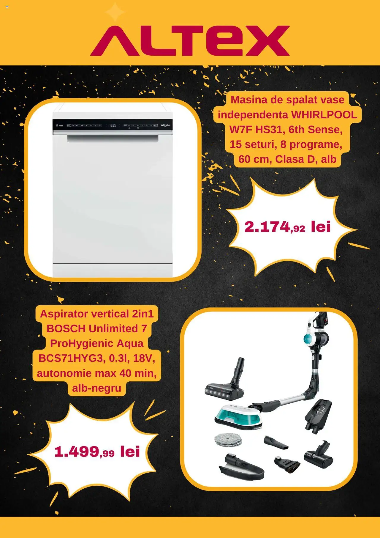 Catalog Altex 14 - 19 August 2025 | Pagina 6 | Produse: Mașină De Spălat, Mașină De Spălat Vase, Aspirator