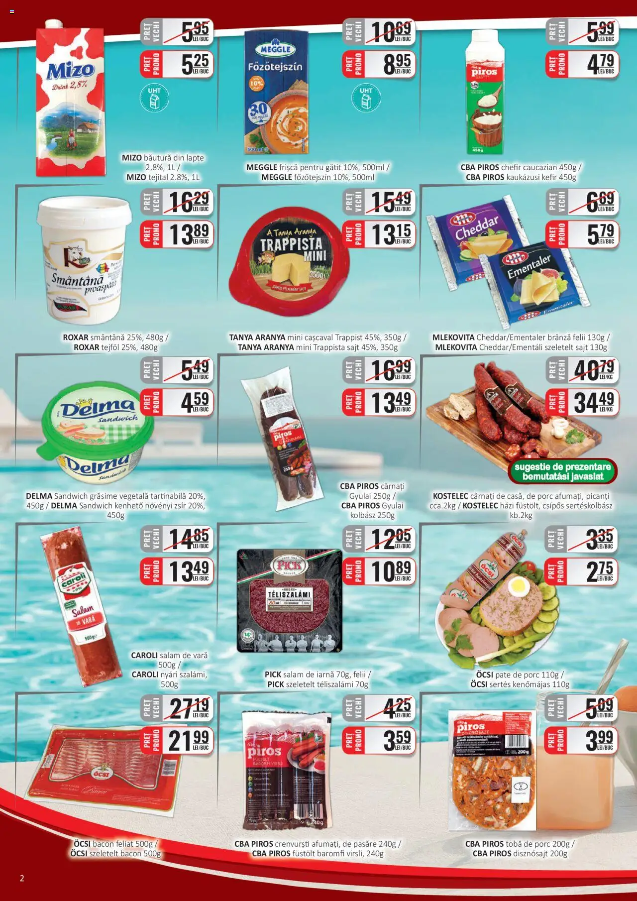 Catalog CBA 16 - 30 August 2025 | Pagina 2 | Produse: Cașcaval, Lapte, Brânză, Salam