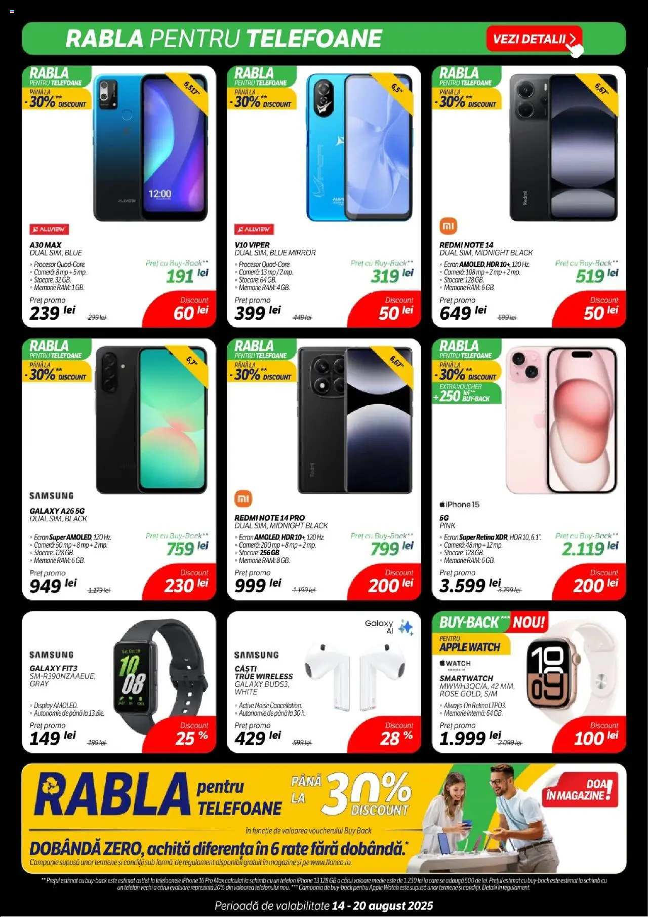 Catalog Flanco 14 - 19 August 2025 | Pagina 11 | Produse: Telefon, Memorie, Căști, Apple