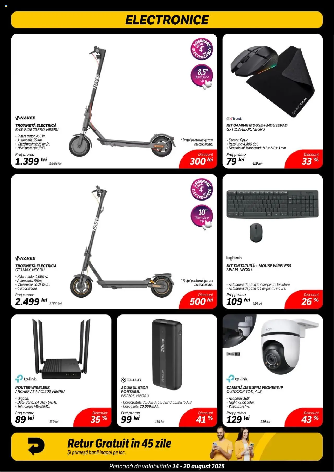 Catalog Flanco 14 - 19 August 2025 | Pagina 14 | Produse: Router, Mouse, Tastatură, Cameră