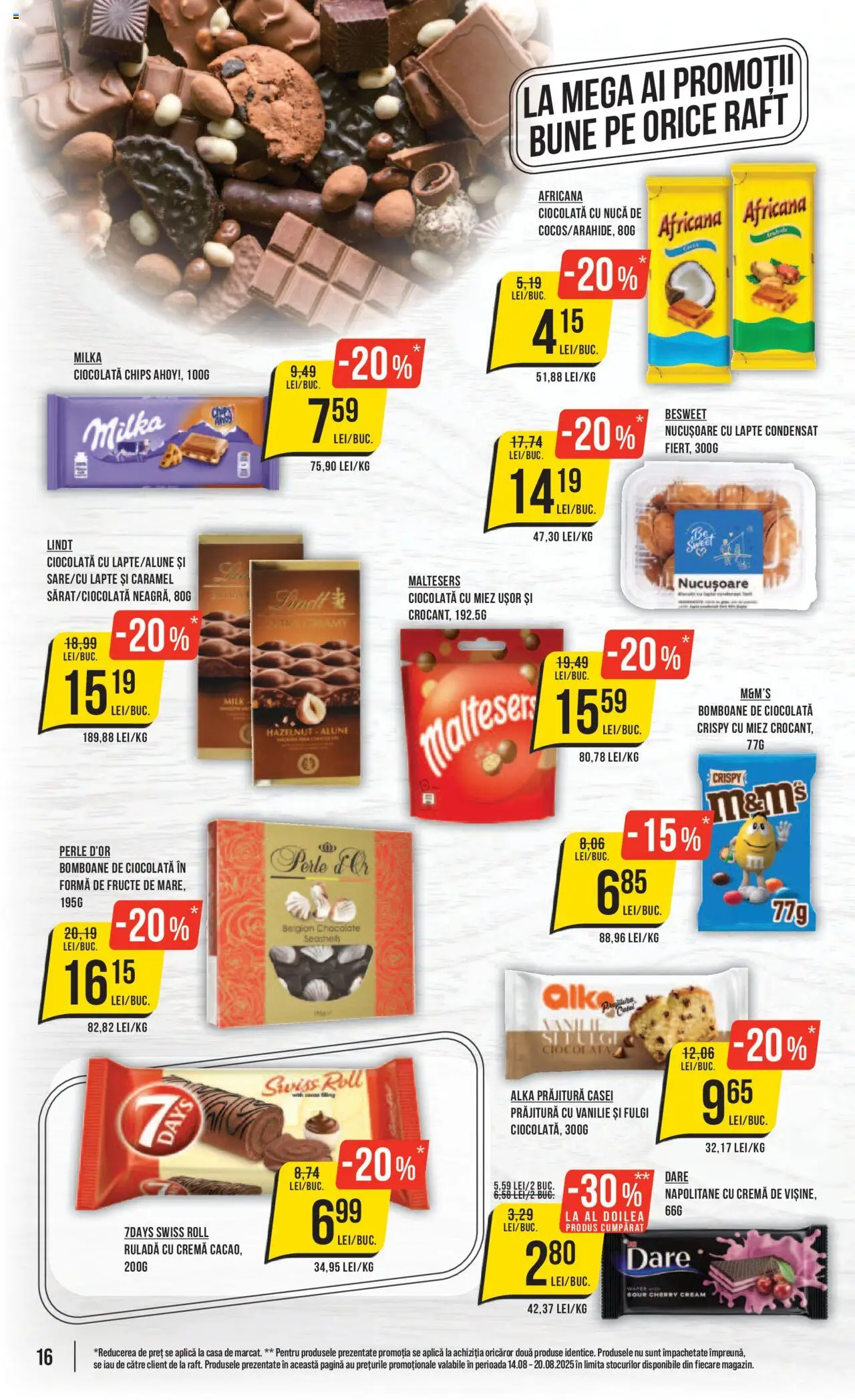 Catalog Mega Image 14 - 19 August 2025 | Pagina 16 | Produse: Alune, Cremă, Ciocolată, Fructe