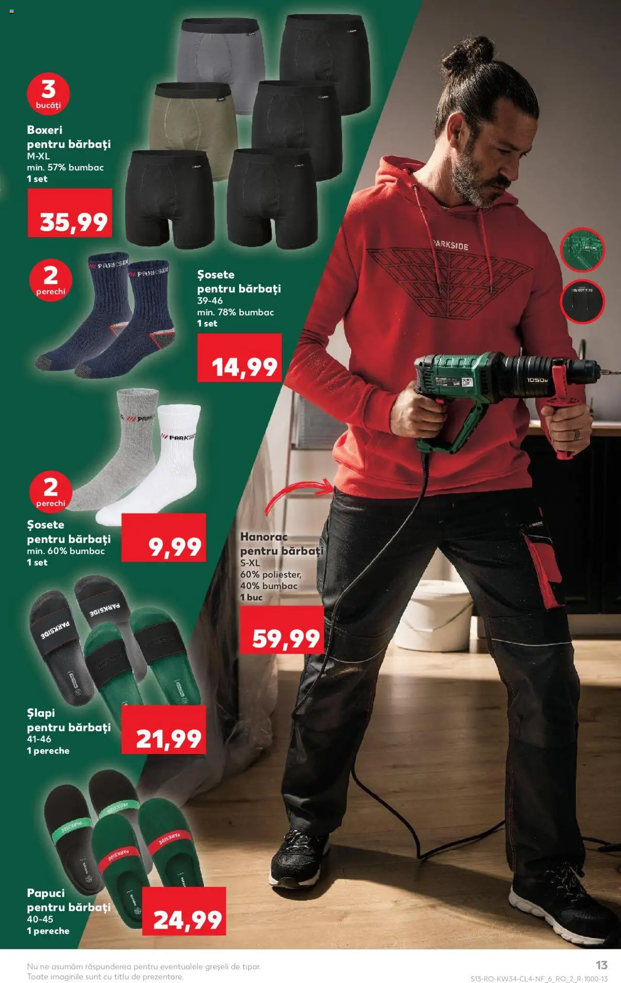 Catalog Kaufland 20 - 25 August 2025 | Pagina 13 | Produse: Șosete, Boxeri, Keşe, Papuci