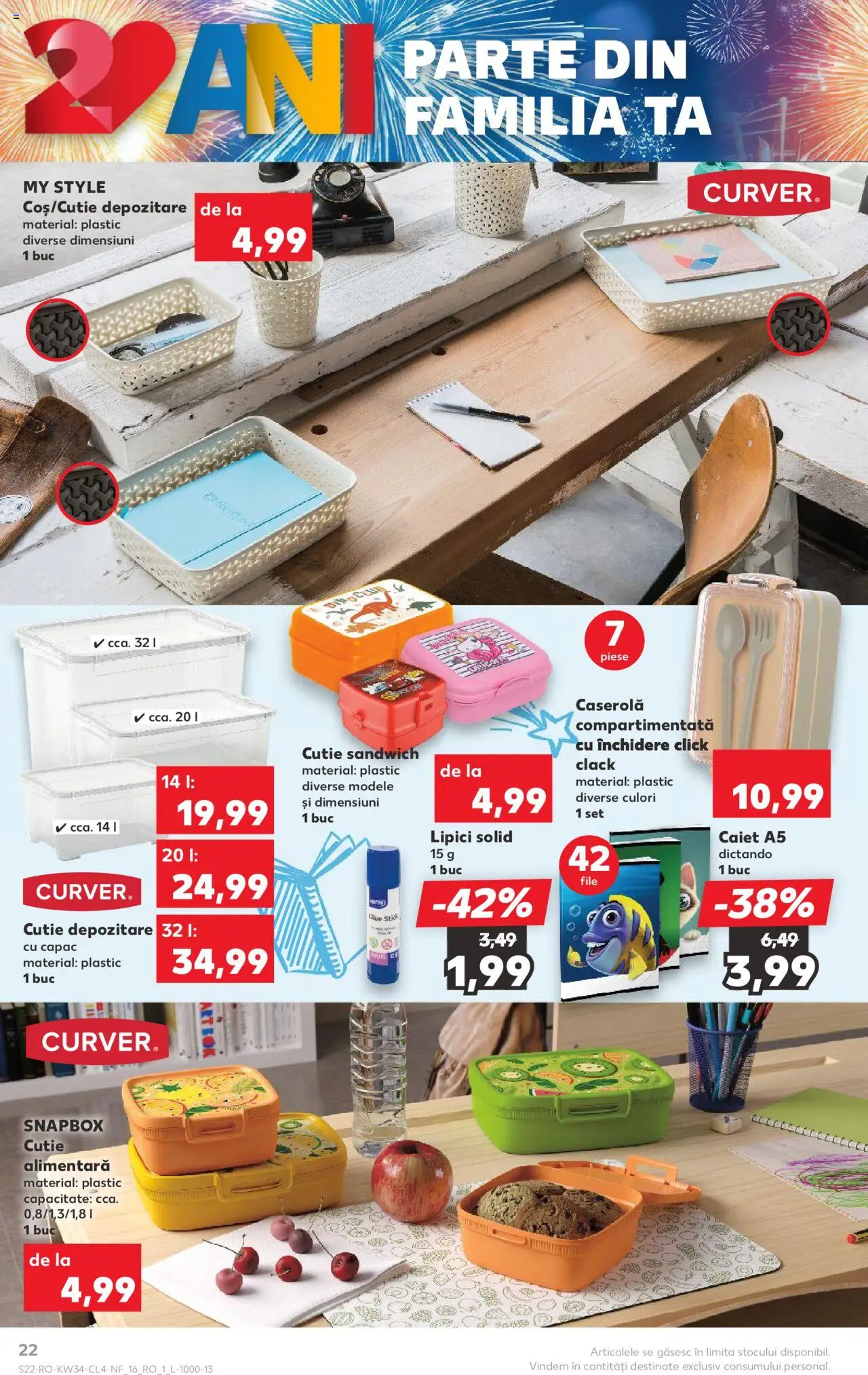 Catalog Kaufland 20 - 25 August 2025 | Pagina 22 | Produse: Delgeç, Notebook, Cutie