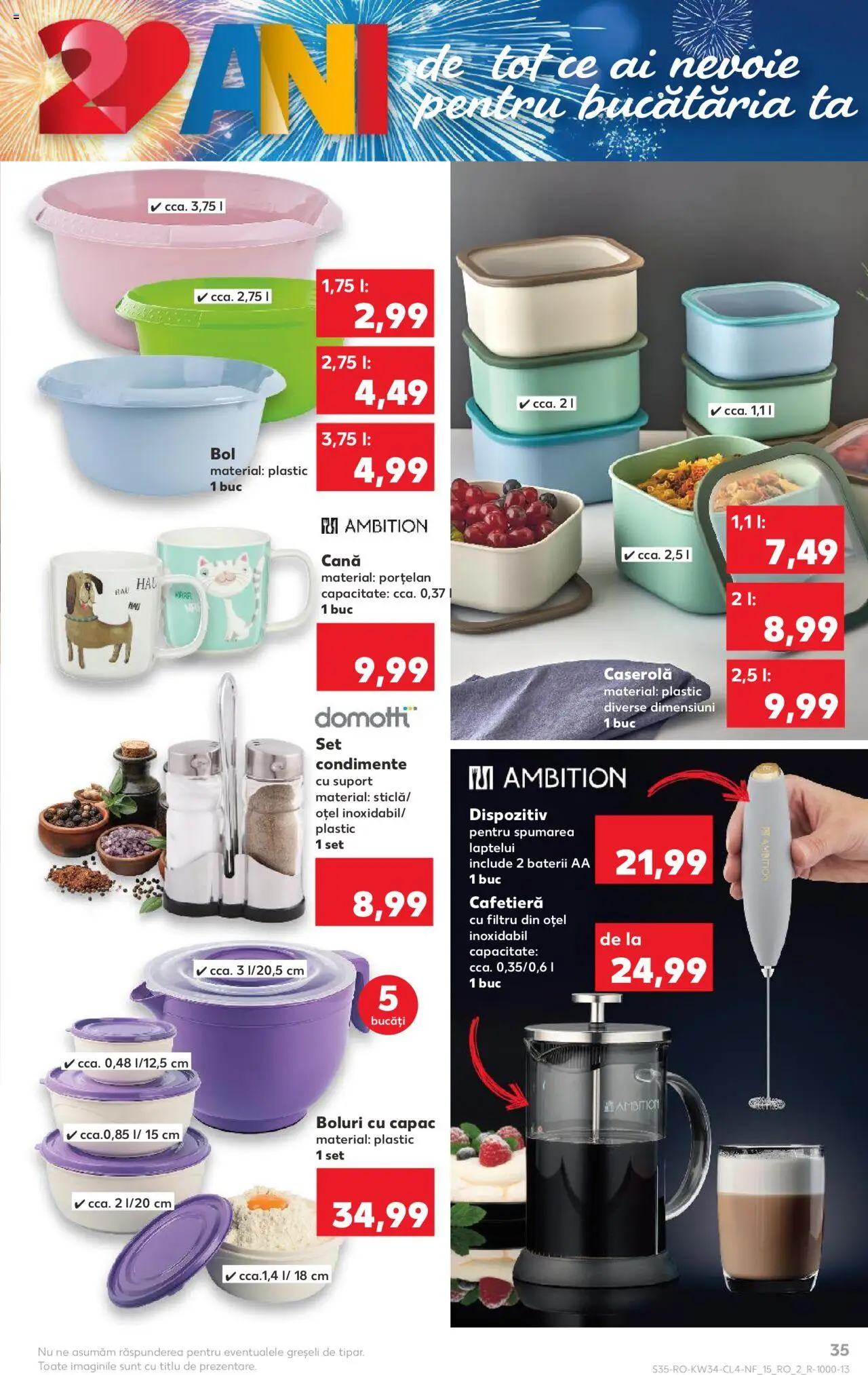Catalog Kaufland 20 - 25 August 2025 | Pagina 35 | Produse: Cafetieră, Bol, Baterii, Condimente