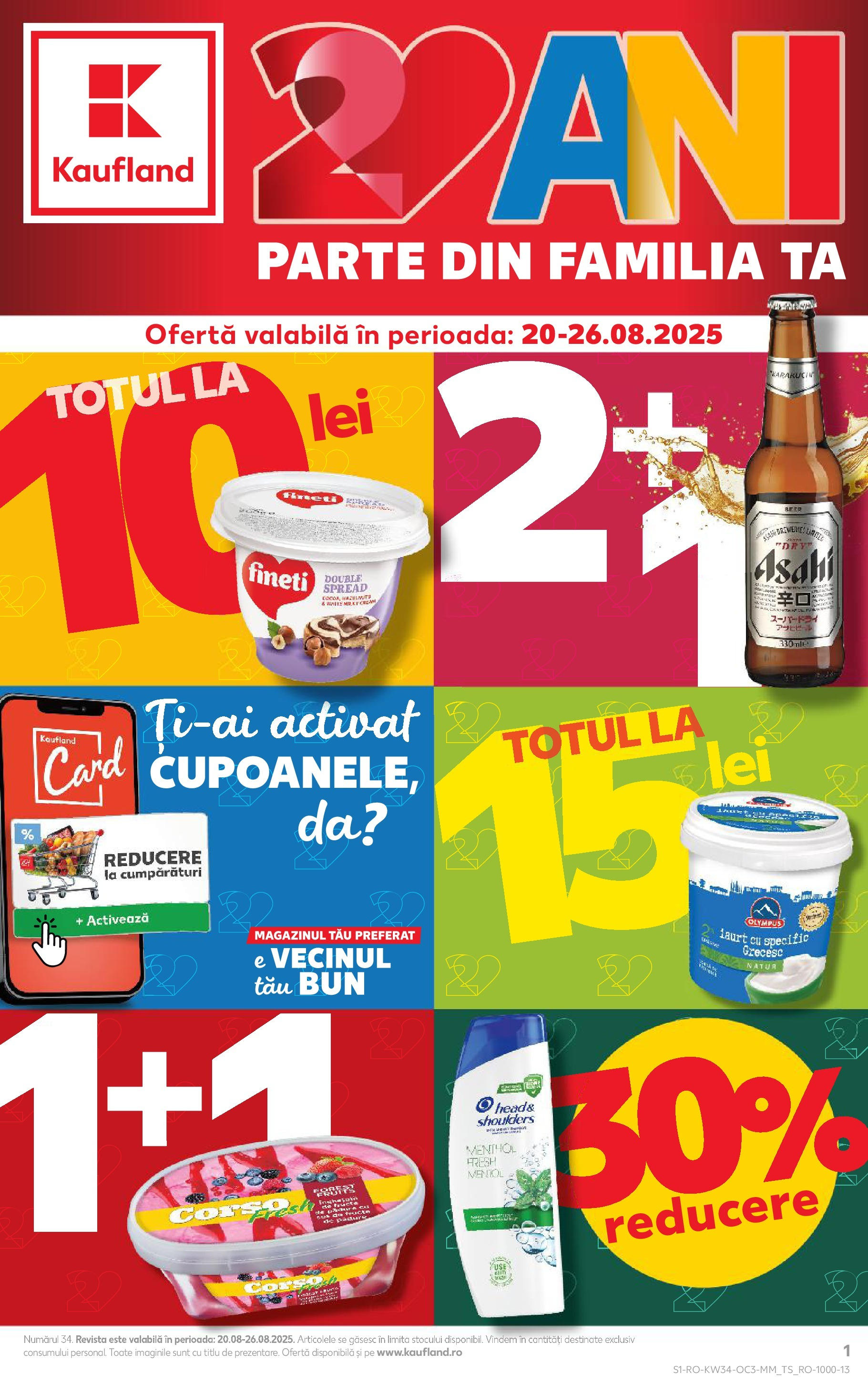 Catalog Kaufland 20 - 25 August 2025 | Pagina 1 | Produse: Iaurt