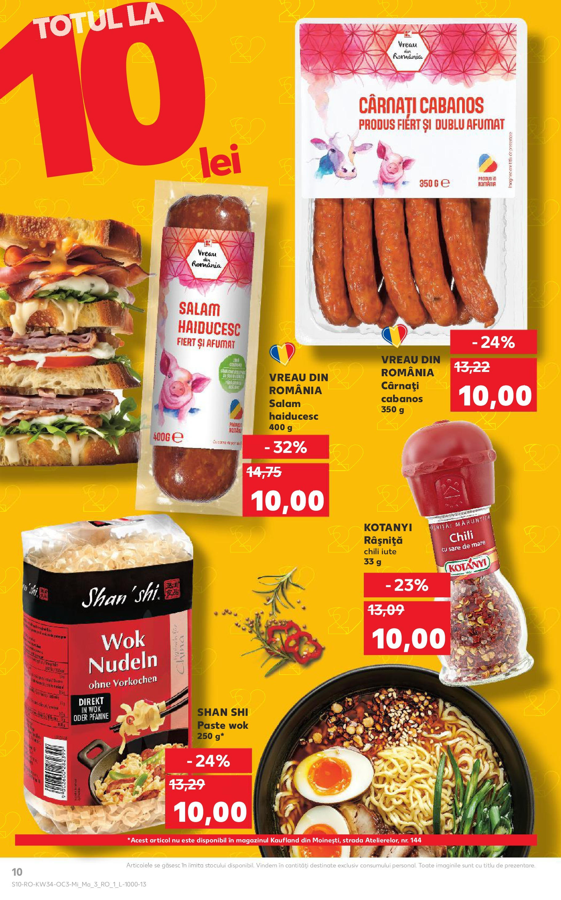 Catalog Kaufland 20 - 25 August 2025 | Pagina 10 | Produse: Salam, Paste, Sare, Cârnați