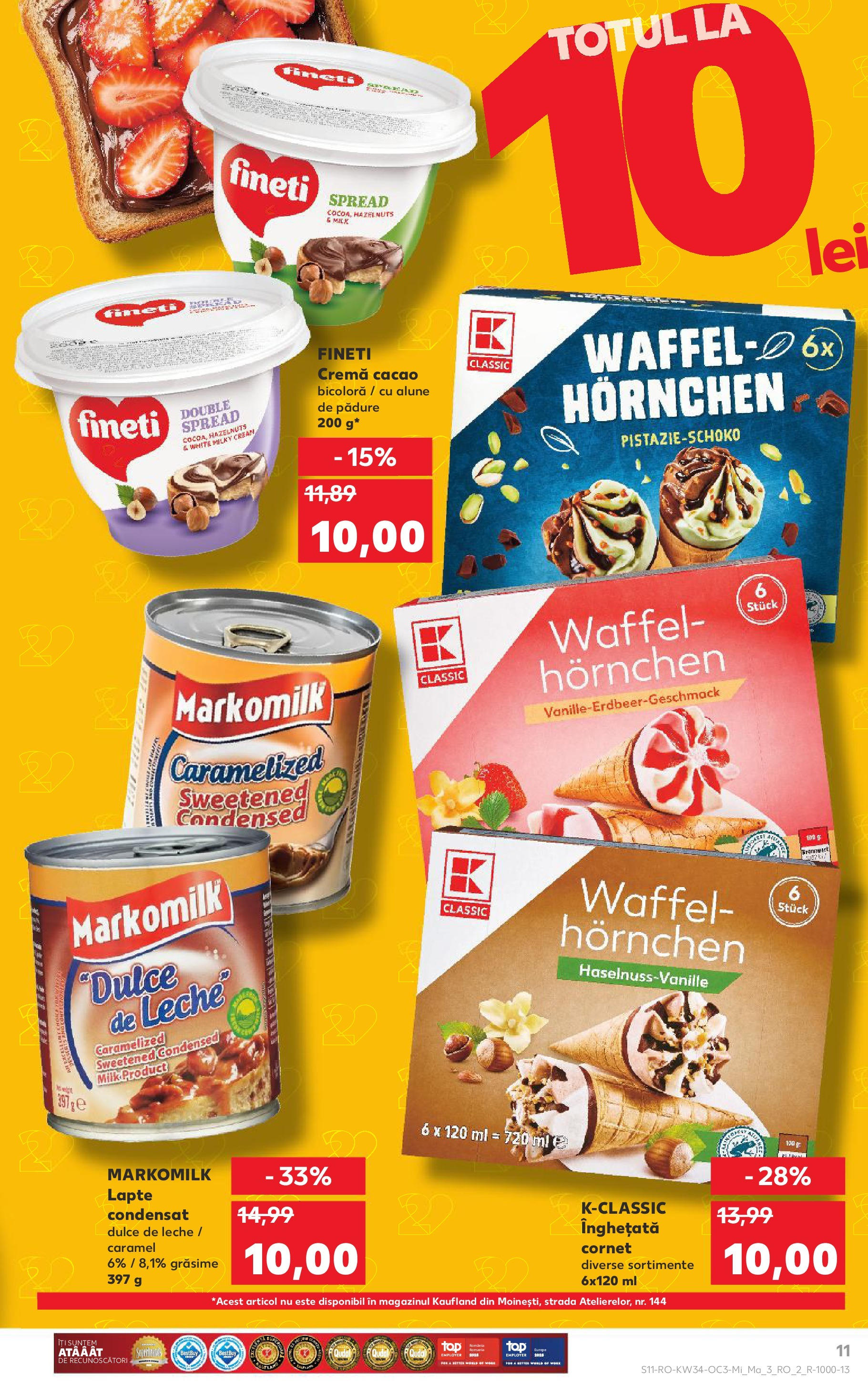 Catalog Kaufland 20 - 25 August 2025 | Pagina 11 | Produse: Alune, Lapte, Cacao, Înghețată
