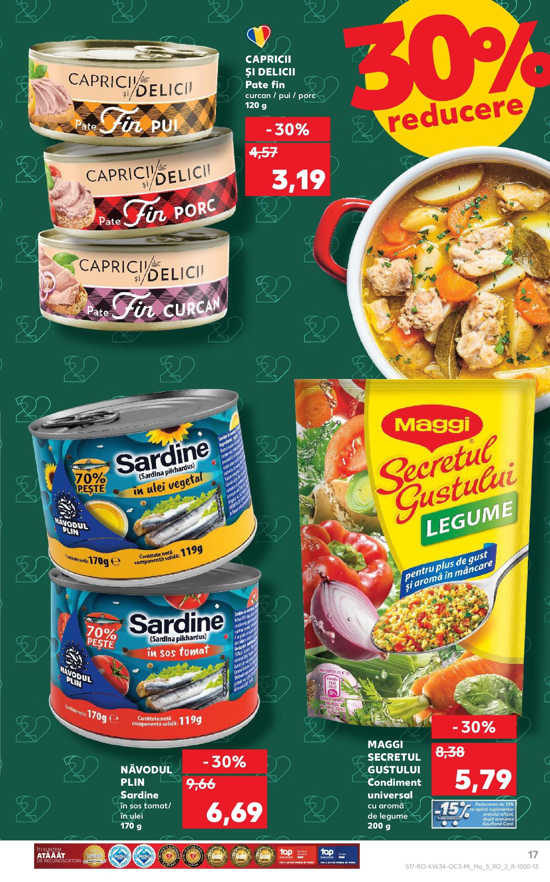 Catalog Kaufland 20 - 25 August 2025 | Pagina 17 | Produse: Hacıyatmaz Kedi Oyuncağı, Pește, Legume, Sos