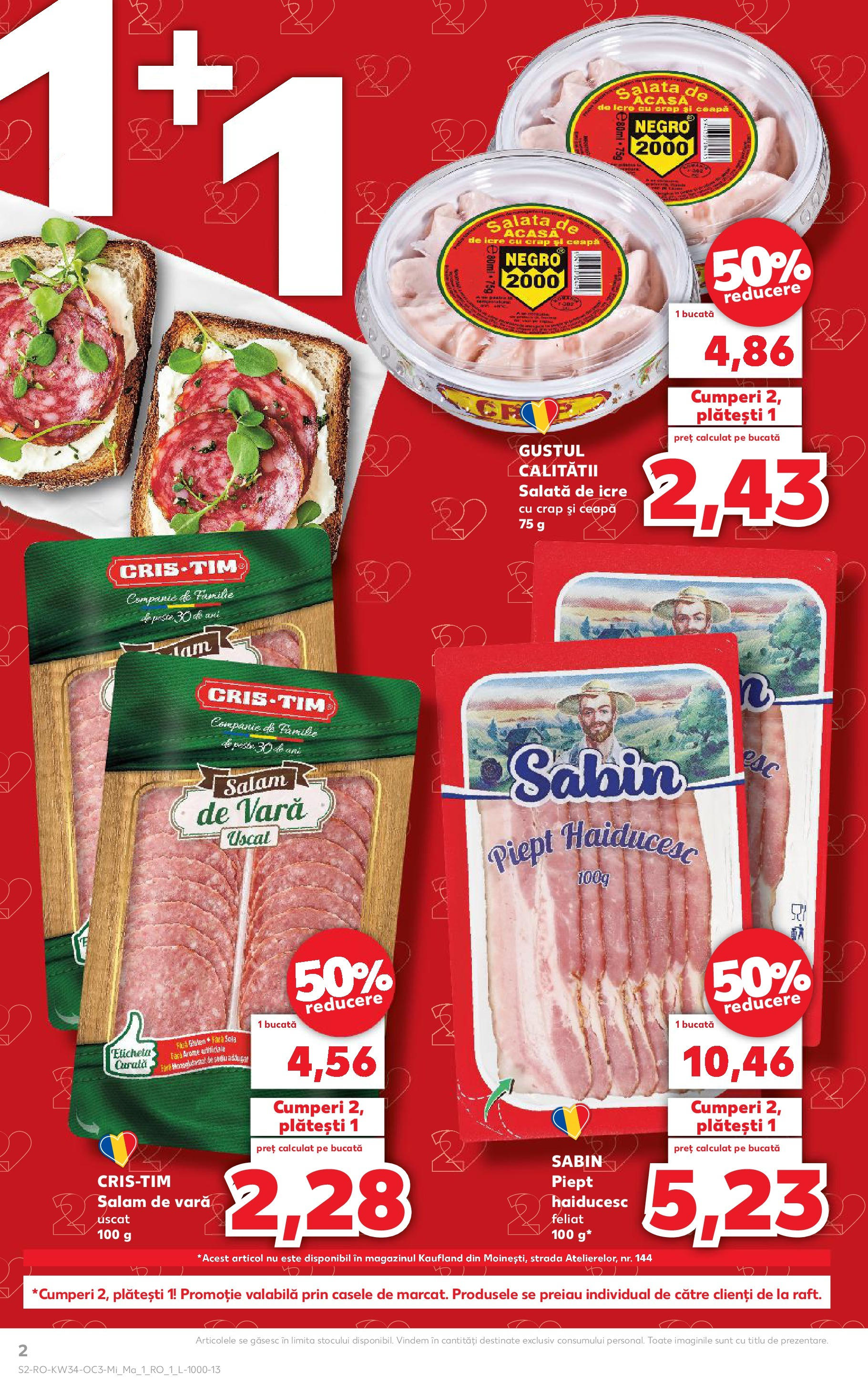 Catalog Kaufland 20 - 25 August 2025 | Pagina 2 | Produse: Bacon, Pește, Salată, Ceapă
