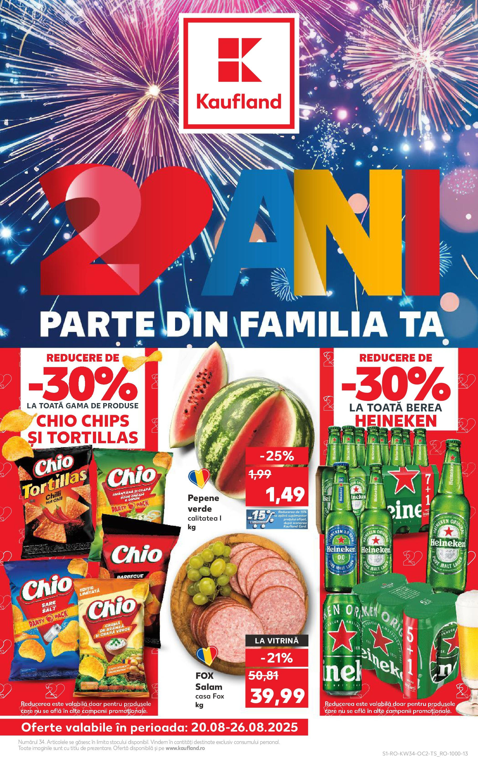 Catalog Kaufland 20 - 25 August 2025 | Pagina 1 | Produse: Chilli, Cremă, Salam, Cremă de brânză
