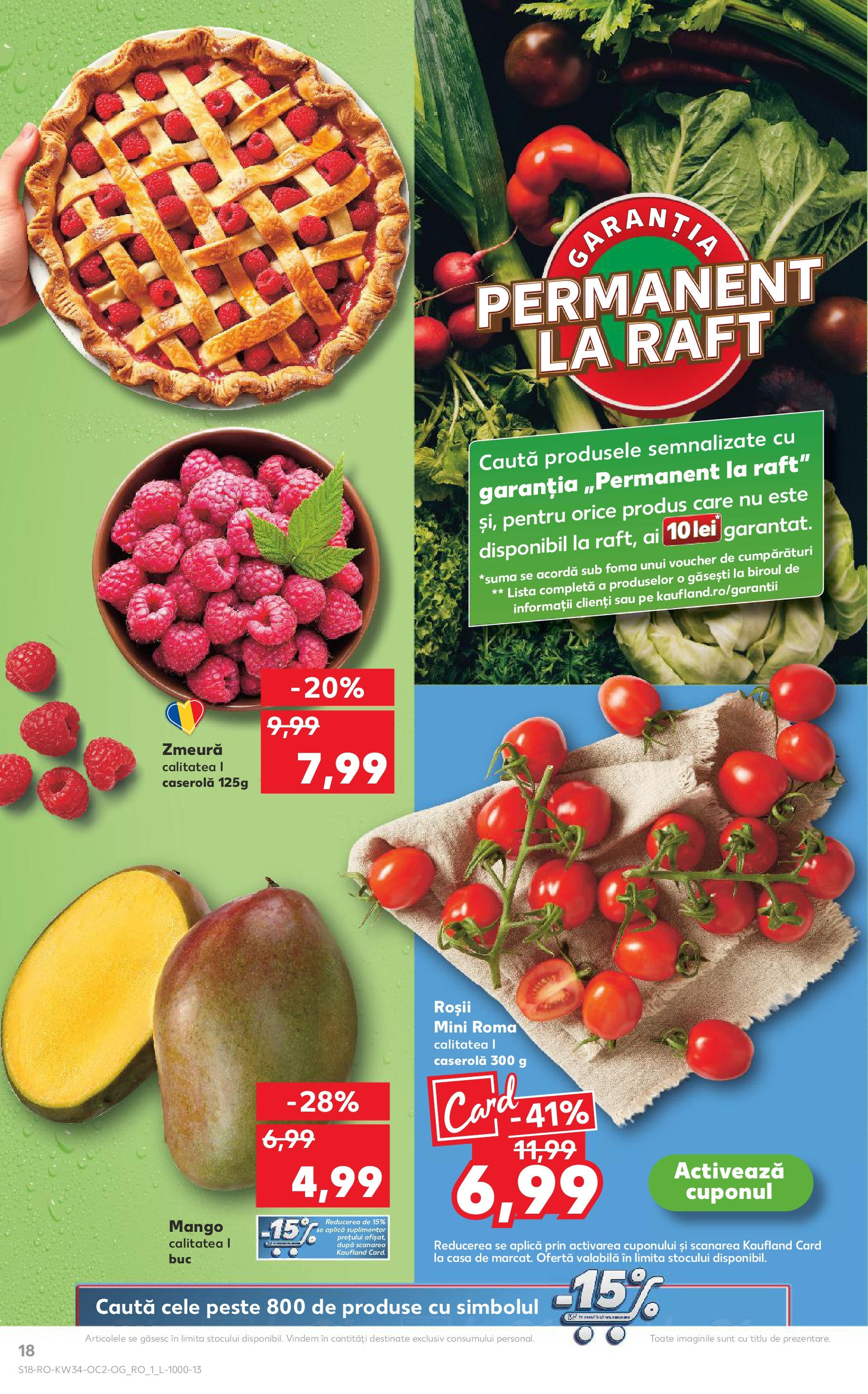Catalog Kaufland 20 - 25 August 2025 | Pagina 18 | Produse: Zmeură, Raft, Pește, Mango