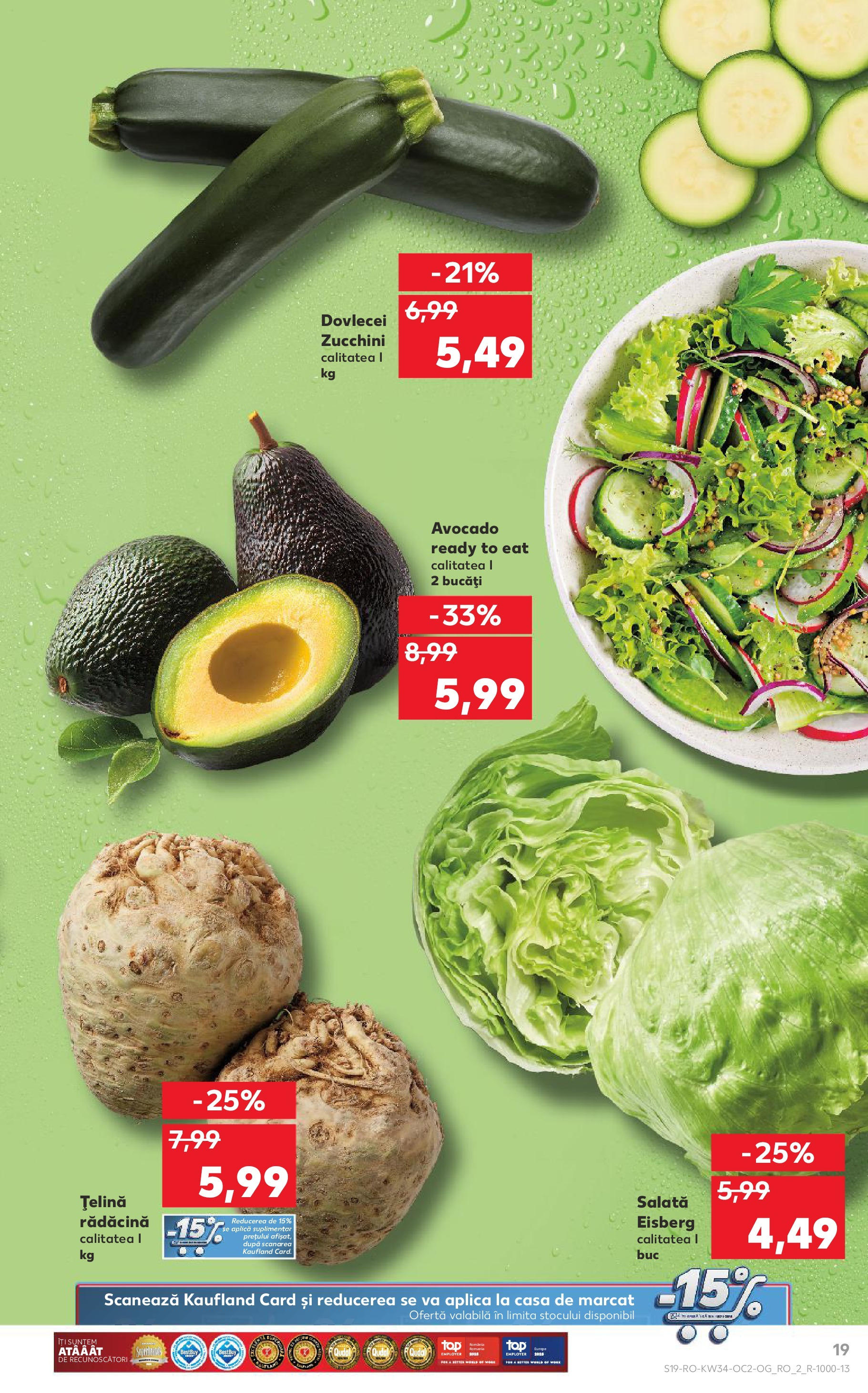 Catalog Kaufland 20 - 25 August 2025 | Pagina 19 | Produse: Țelină, Salată, Avocado