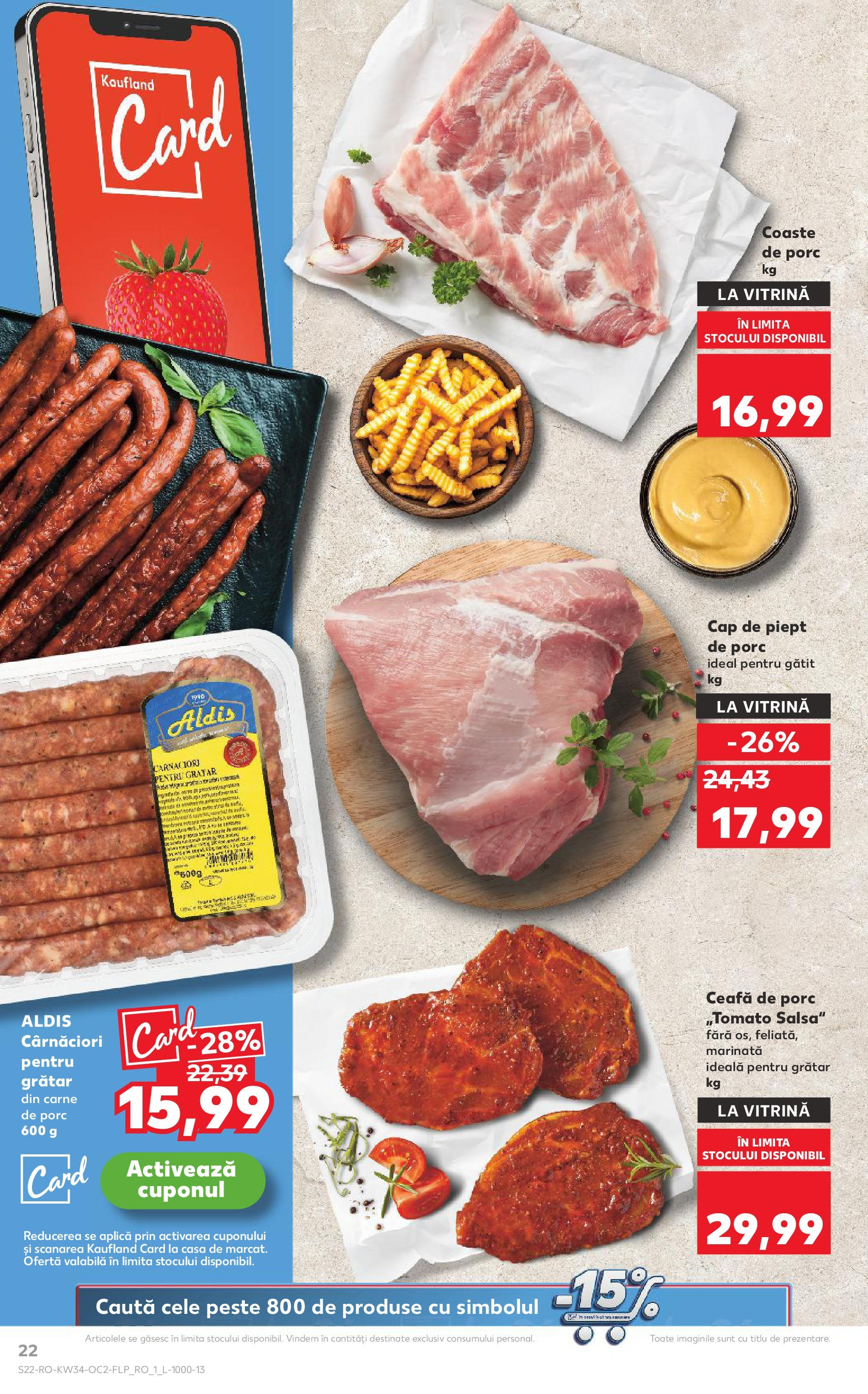 Catalog Kaufland 20 - 25 August 2025 | Pagina 22 | Produse: Keçeli kalem, Grătar, Vitrină, Pește