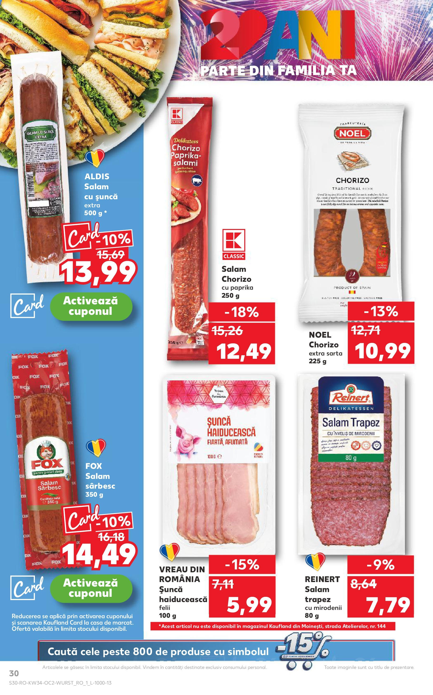 Catalog Kaufland 20 - 25 August 2025 | Pagina 30 | Produse: Salam, Șuncă, Pește