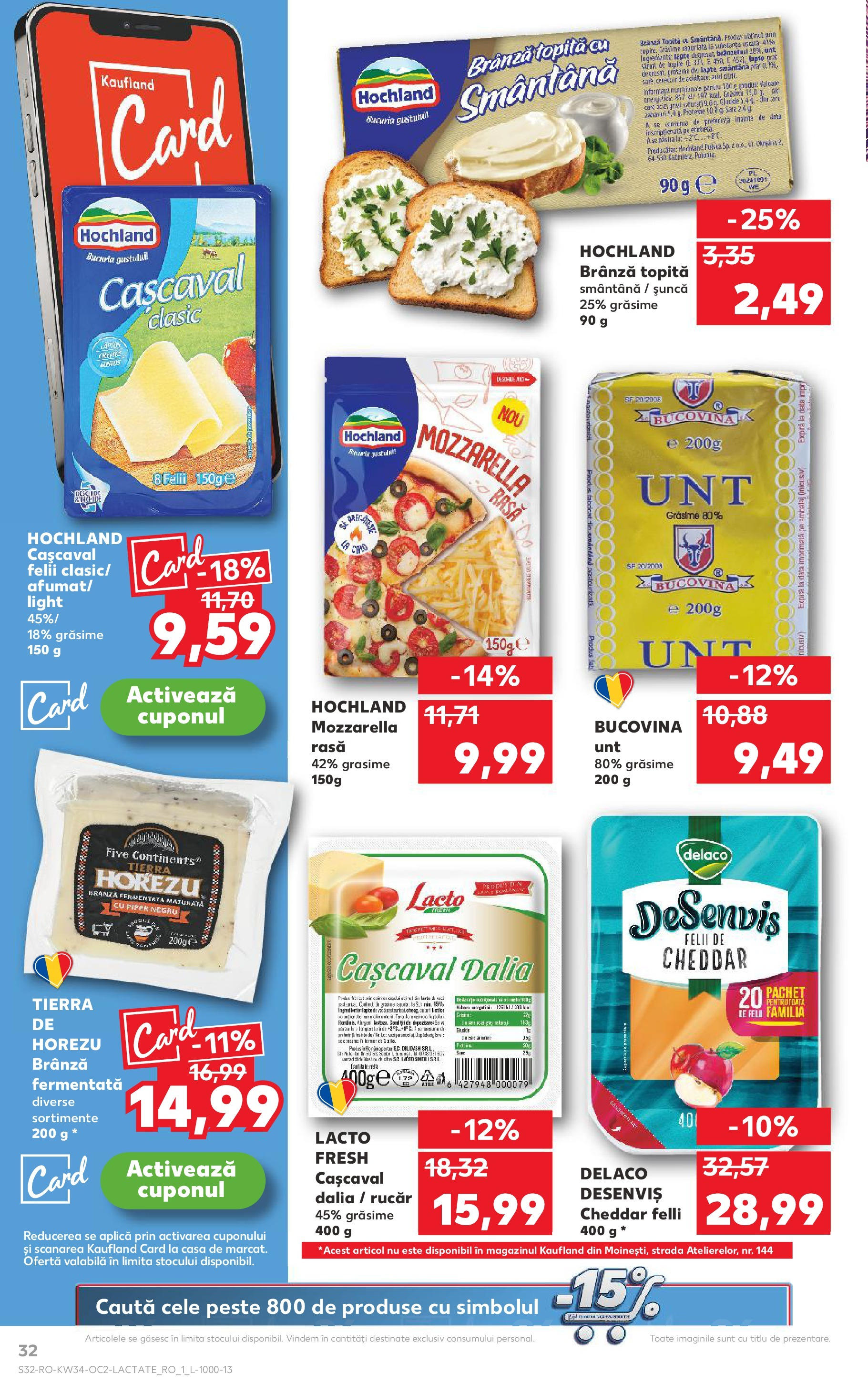 Catalog Kaufland 20 - 25 August 2025 | Pagina 32 | Produse: Masaüstü kılıfı, Lapte, Unt, Smântână