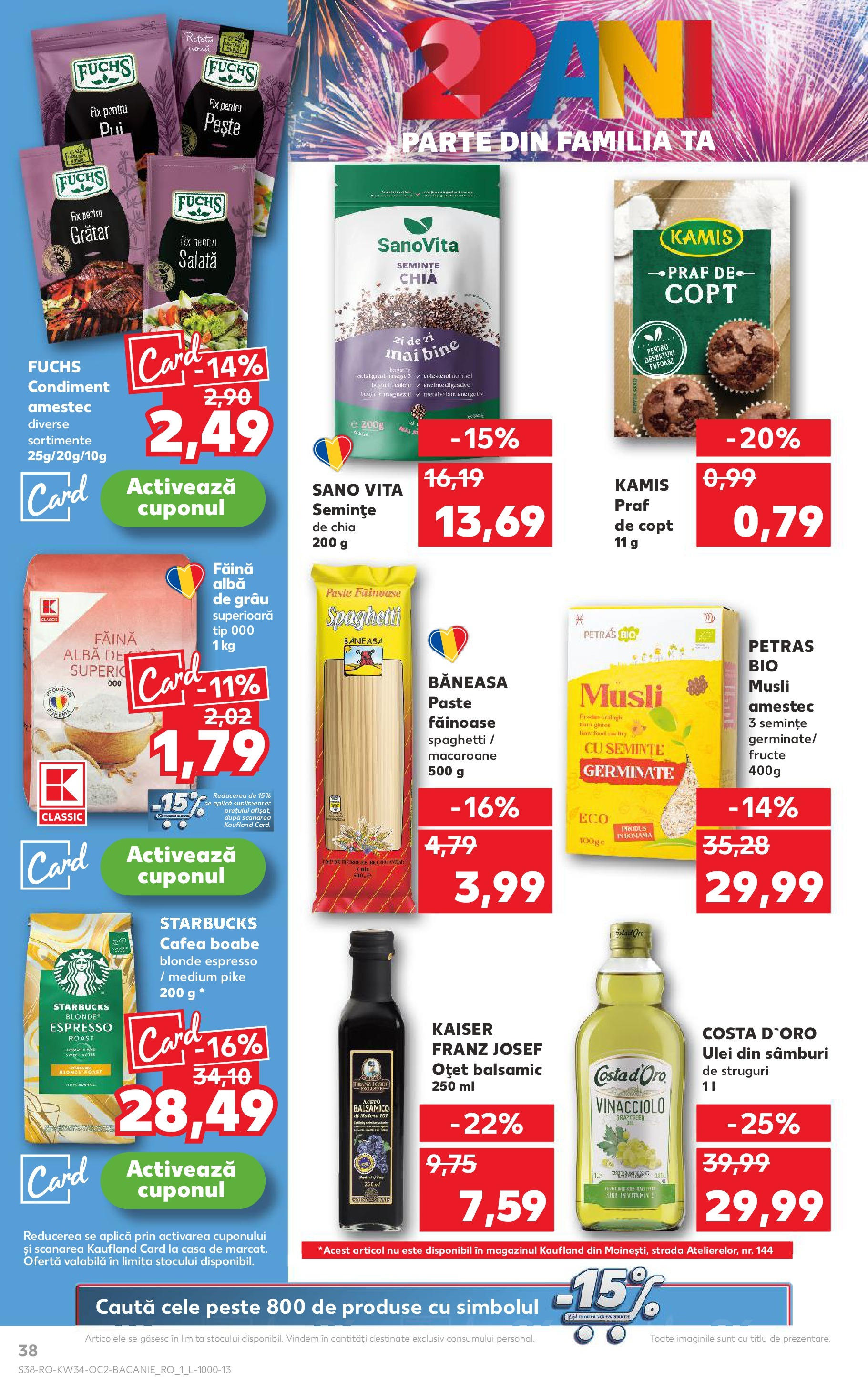 Catalog Kaufland 20 - 25 August 2025 | Pagina 38 | Produse: Struguri, Pară, Ulei, Cafea