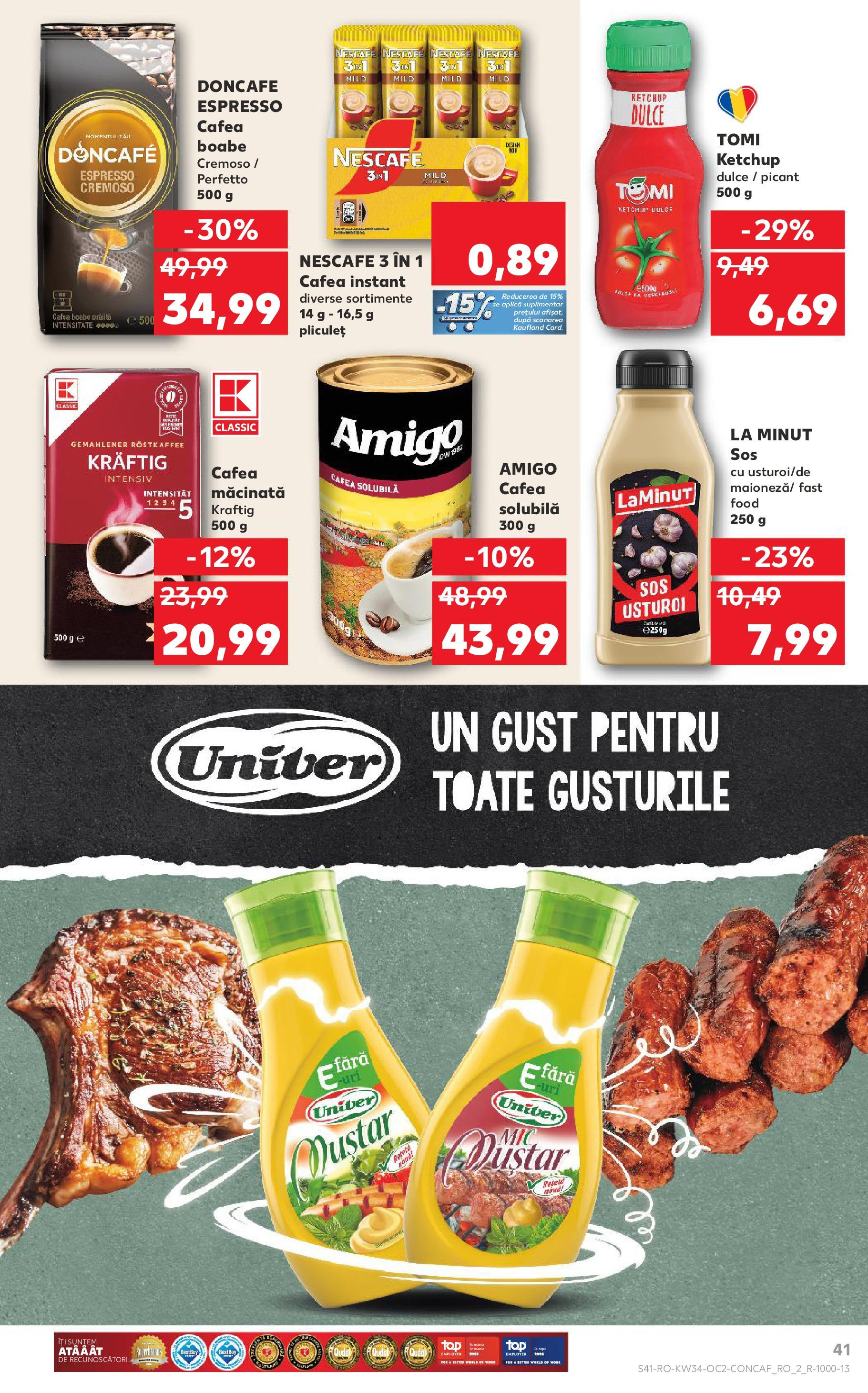 Catalog Kaufland 20 - 25 August 2025 | Pagina 41 | Produse: Cafea, Ketchup, Sos, Usturoi