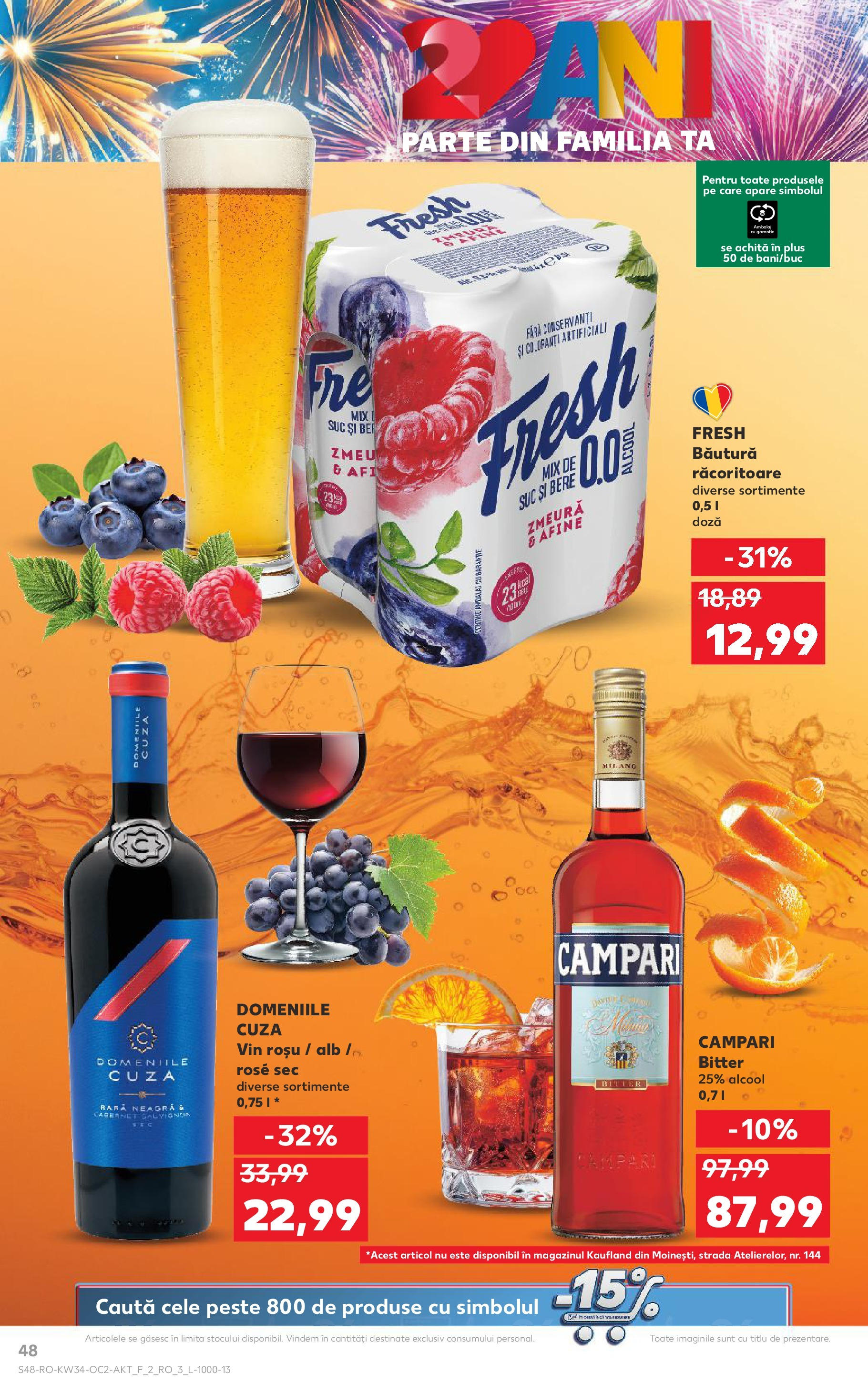 Catalog Kaufland 20 - 25 August 2025 | Pagina 48 | Produse: Afine, Suc, Bere, Pește