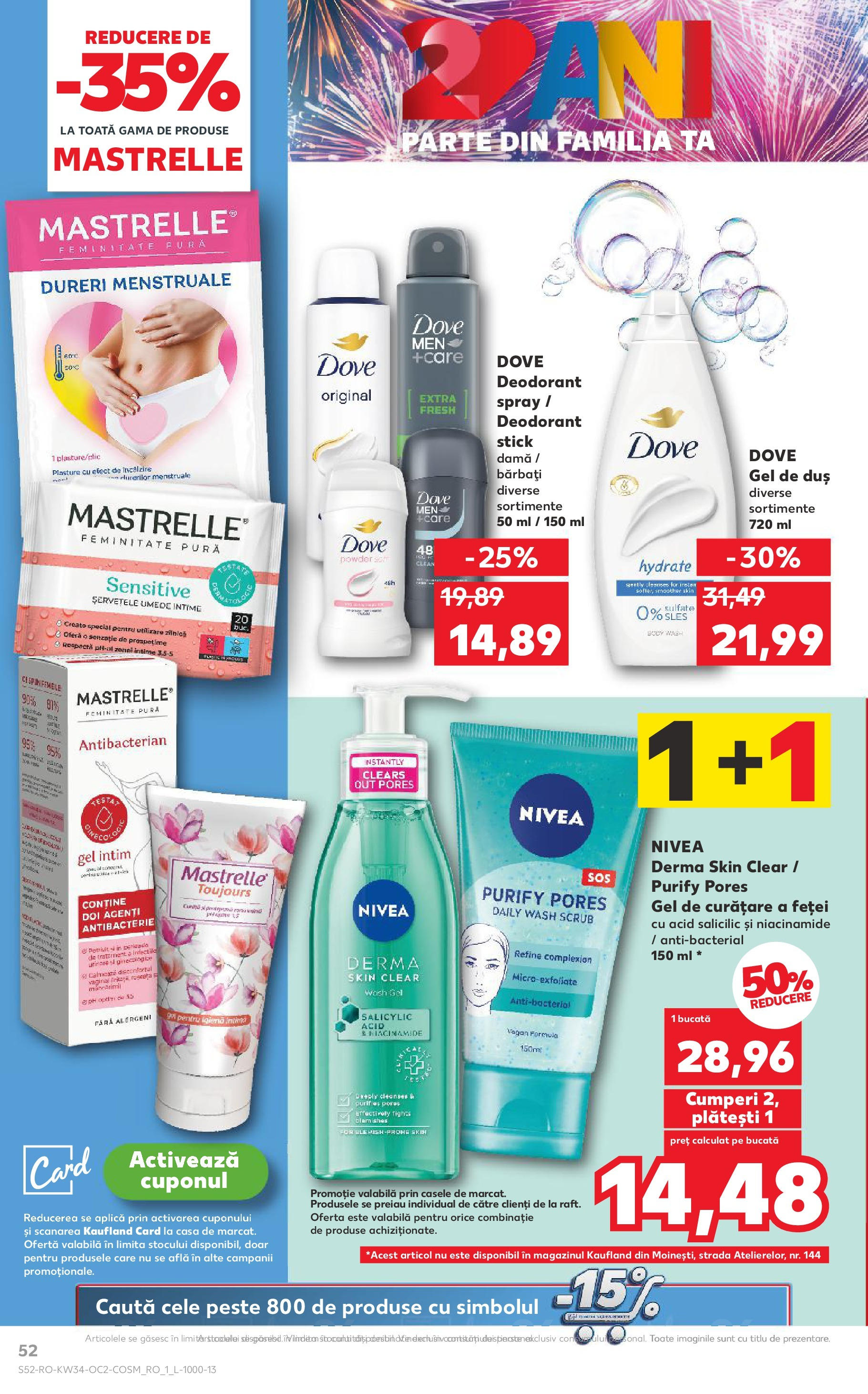 Catalog Kaufland 20 - 25 August 2025 | Pagina 52 | Produse: Gel intim, Body, Deodorant, Pește