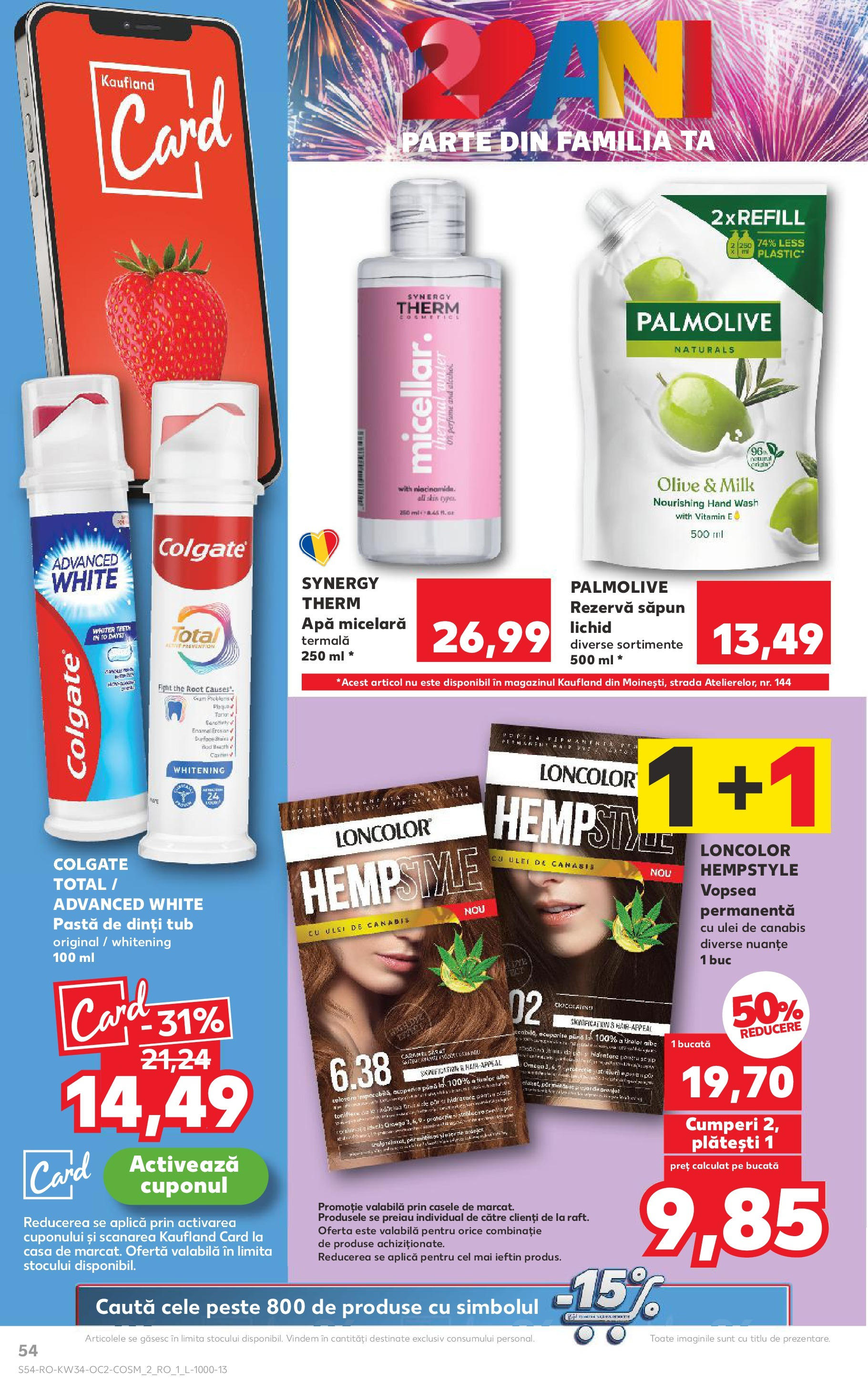 Catalog Kaufland 20 - 25 August 2025 | Pagina 54 | Produse: Vopsea, Apă micelară, Săpun, Rezervă săpun