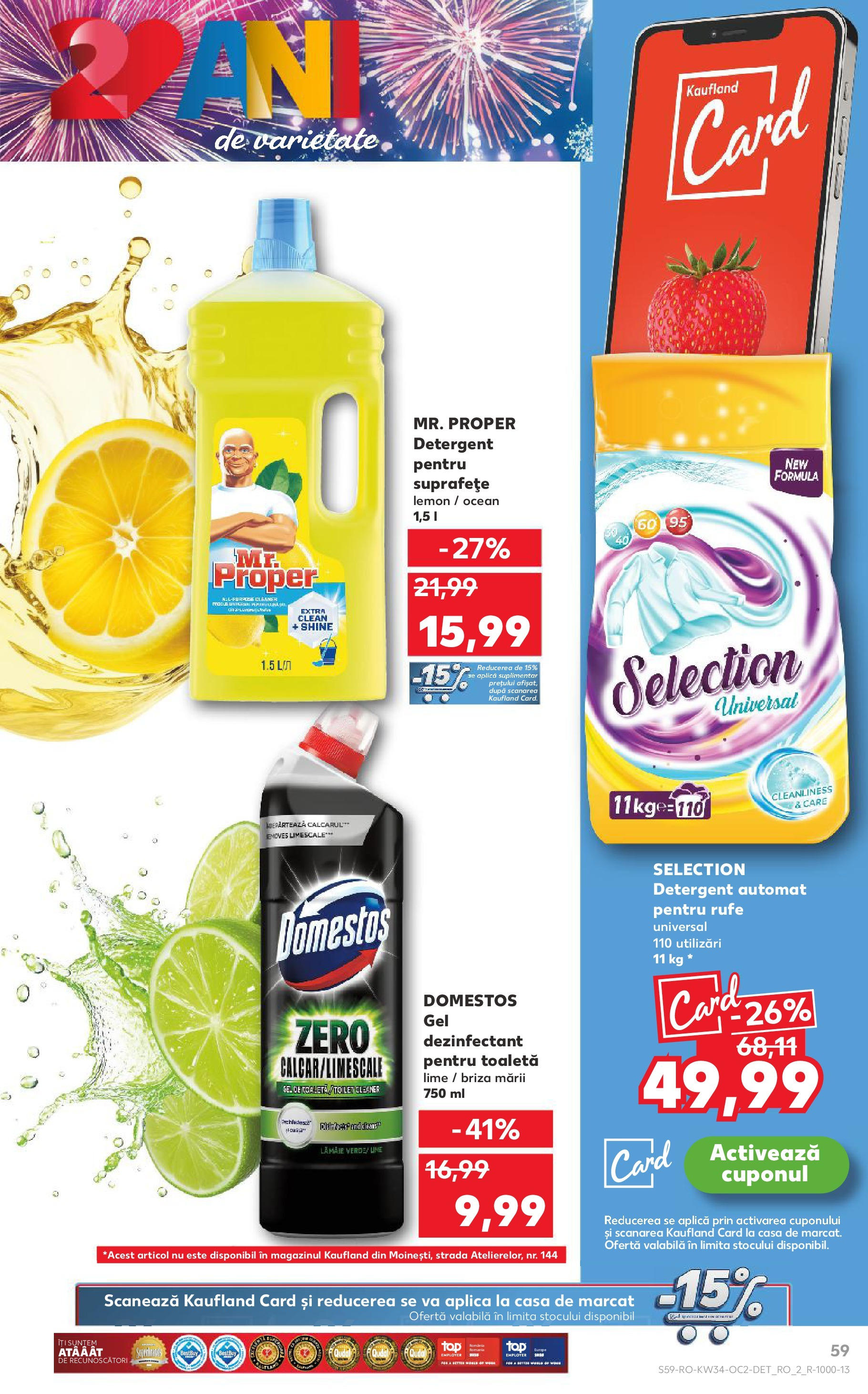 Catalog Kaufland 20 - 25 August 2025 | Pagina 59 | Produse: Kedi Ödül Oyuncakları, Toaletă, Detergent, Lămâie