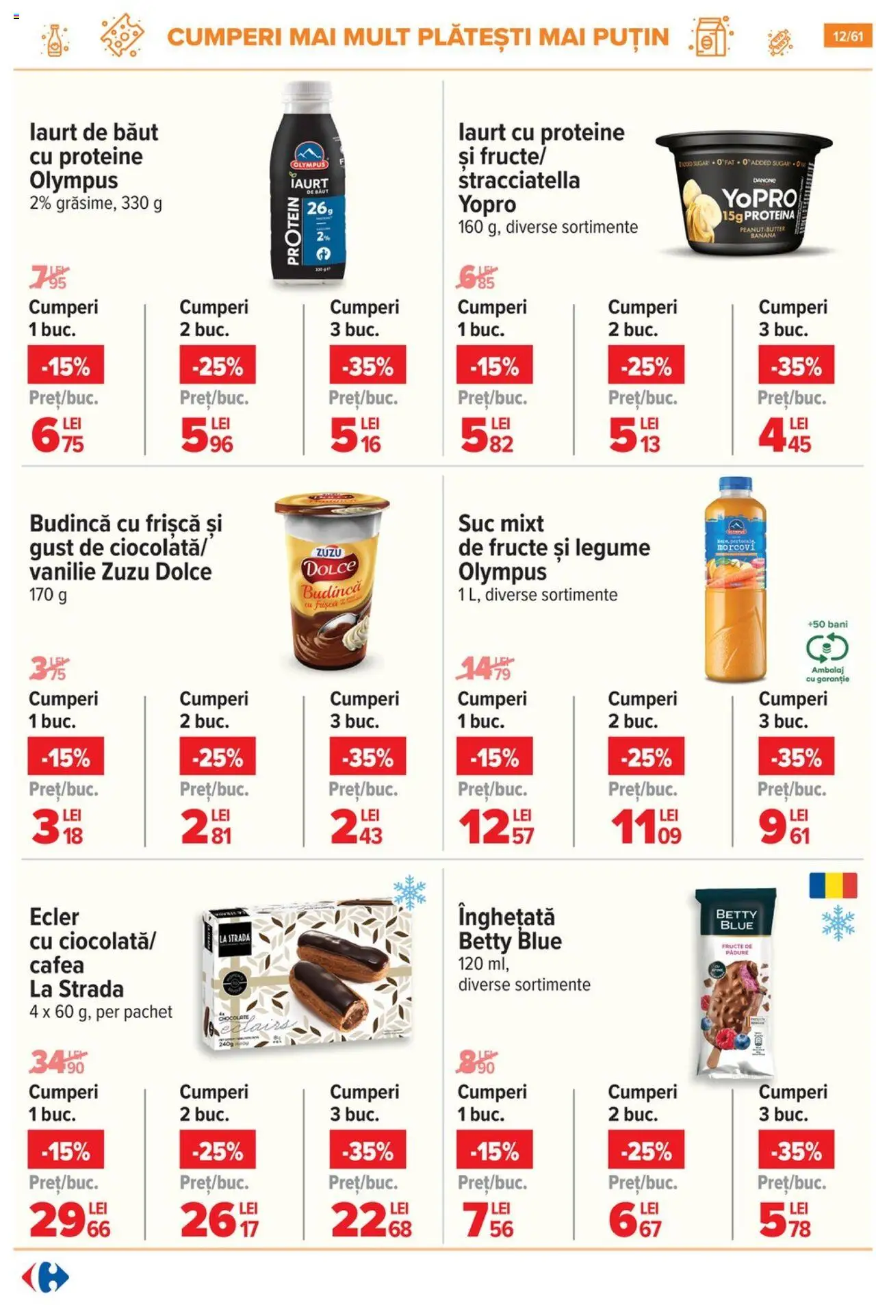 Catalog Carrefour 20 August - 1 Septembrie 2025 | Pagina 13 | Produse: Iaurt, Frișcă, Morcovi, Înghețată