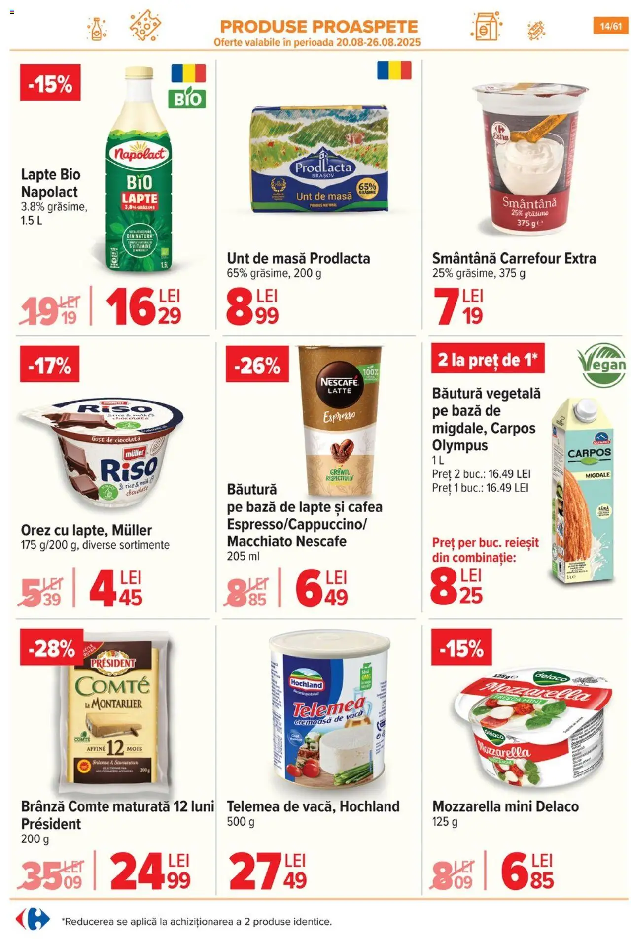 Catalog Carrefour 20 August - 1 Septembrie 2025 | Pagina 15 | Produse: Şerit ödül, Masă, Lapte, Brânză