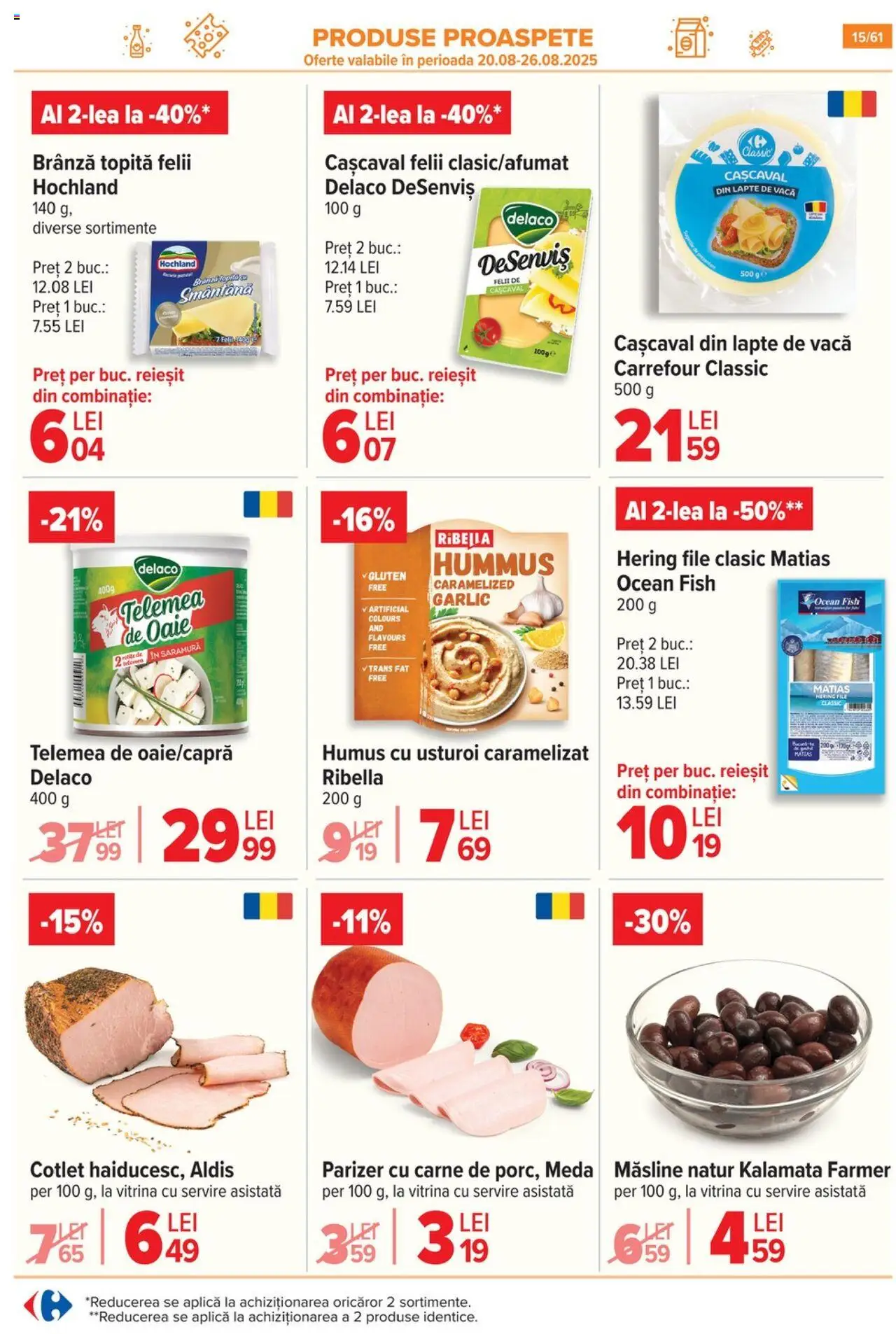 Catalog Carrefour 20 August - 1 Septembrie 2025 | Pagina 16 | Produse: Vitrină, Cașcaval, Lapte, Usturoi
