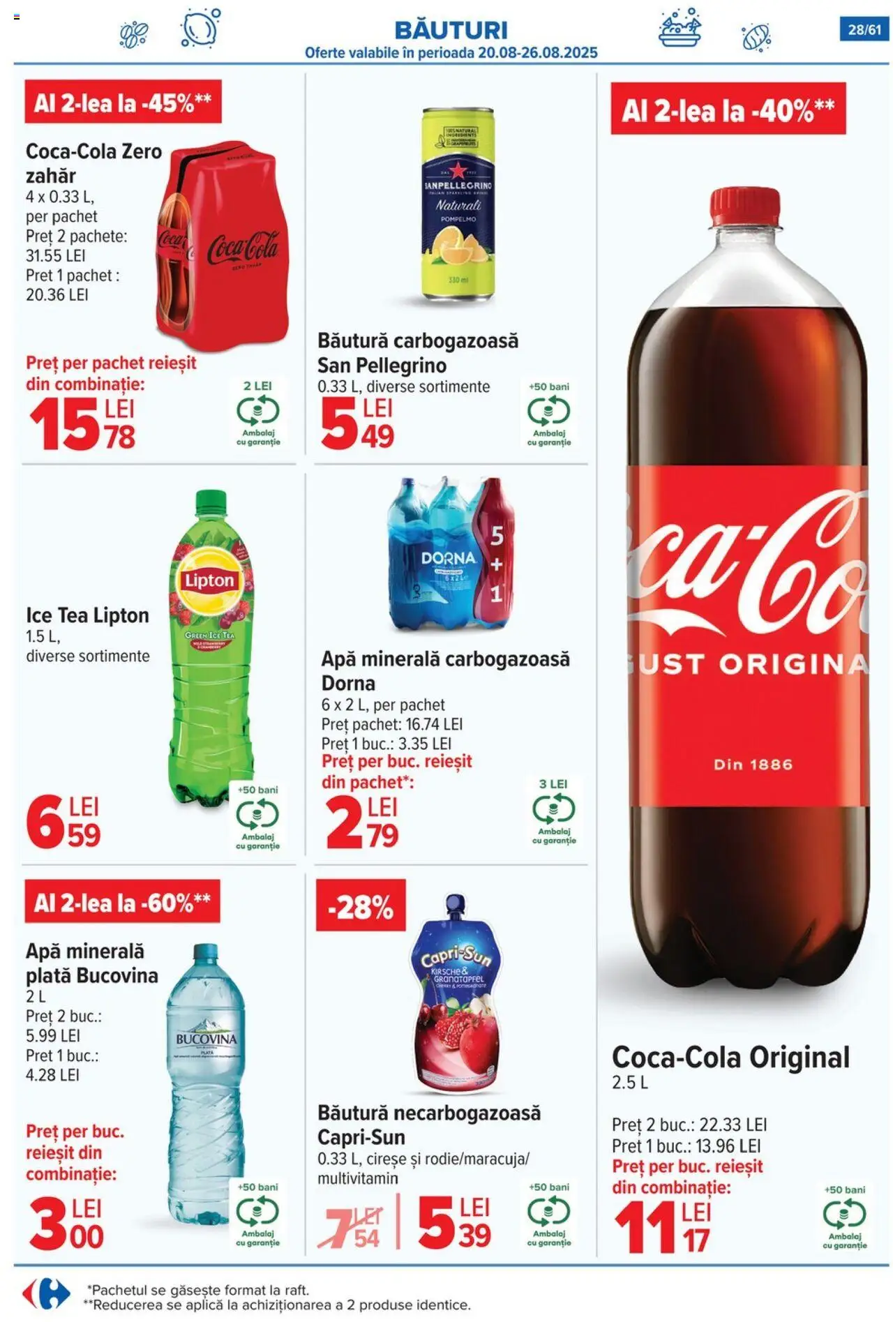Catalog Carrefour 20 August - 1 Septembrie 2025 | Pagina 29 | Produse: Amerikan servis, Ice tea, Apă, Zahăr
