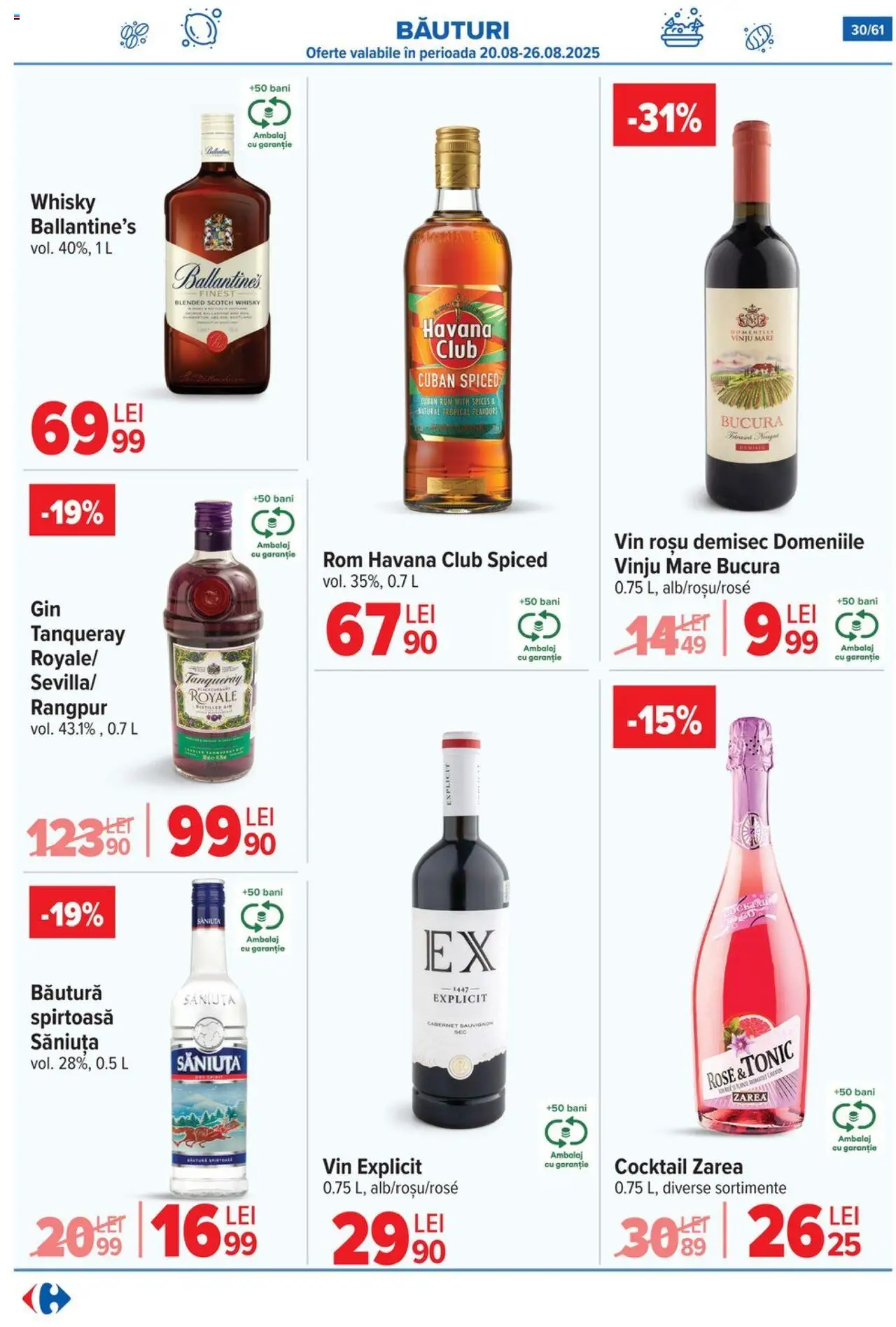 Catalog Carrefour 20 August - 1 Septembrie 2025 | Pagina 31 | Produse: Vin, Cocktail, Klementiinit, Rom