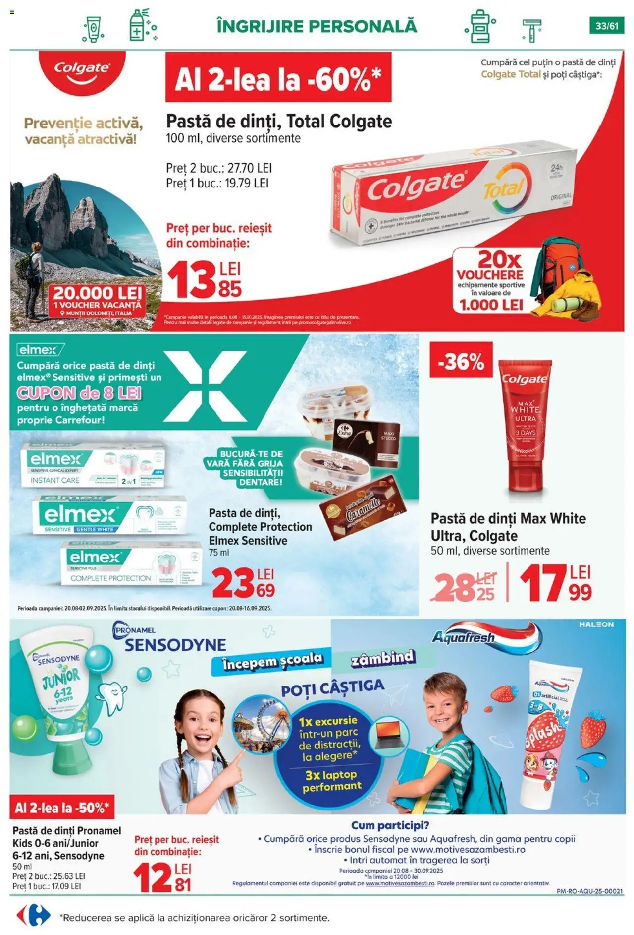 Catalog Carrefour 20 August - 1 Septembrie 2025 | Pagina 34 | Produse: Laptop, Pastă de dinți, Înghețată